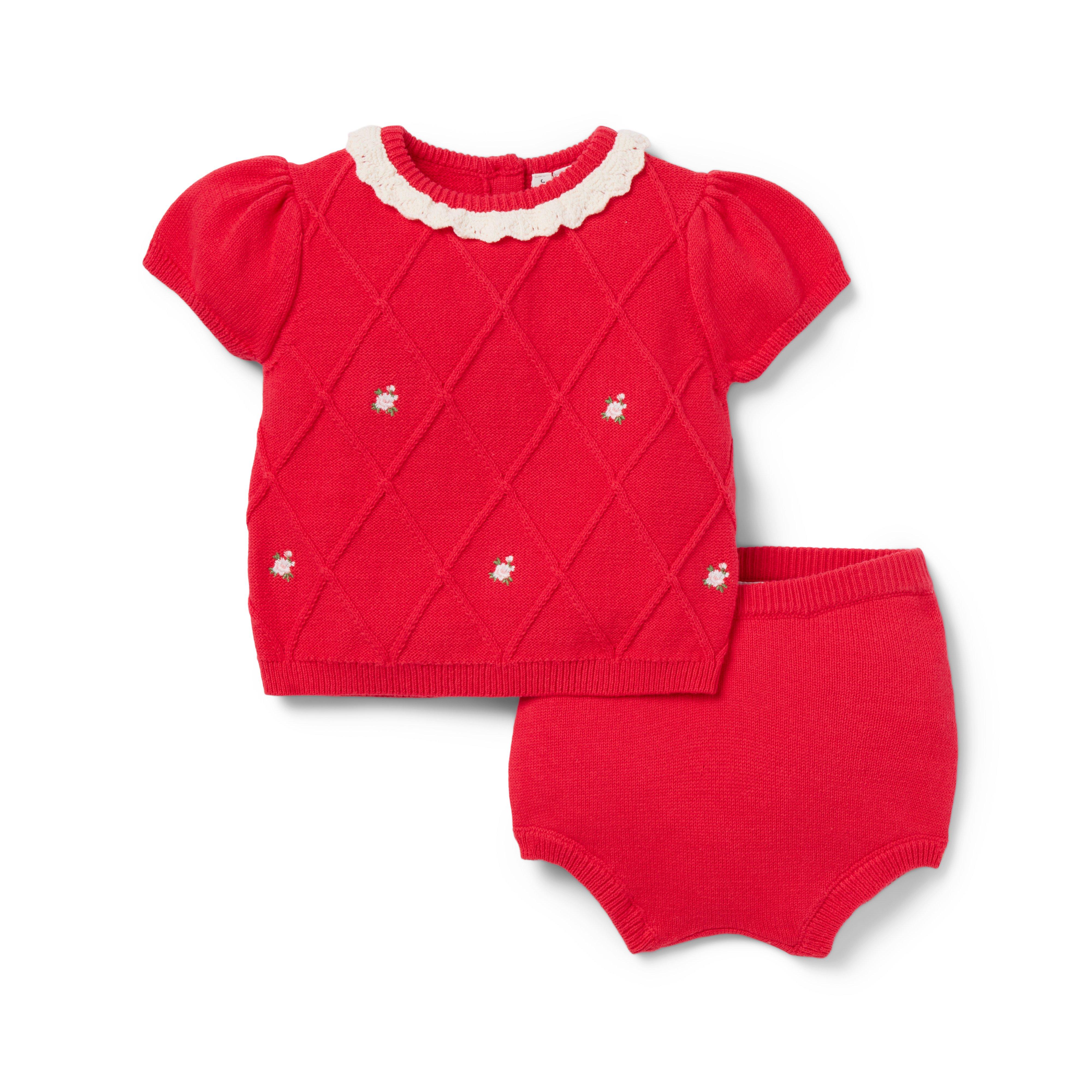Baby Embroidered Matching Sweater Set