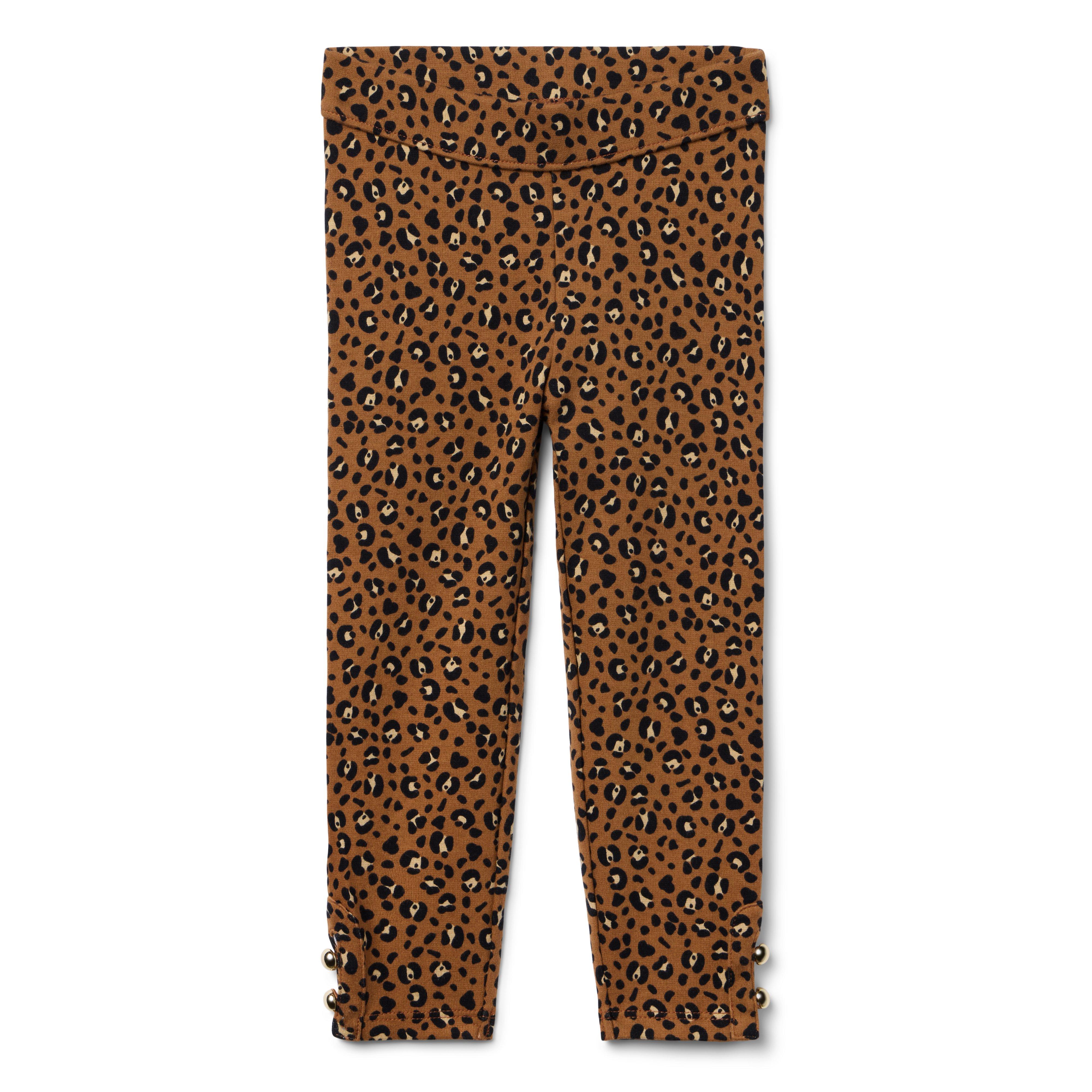 Leopard Button Cuff Ponte Pant