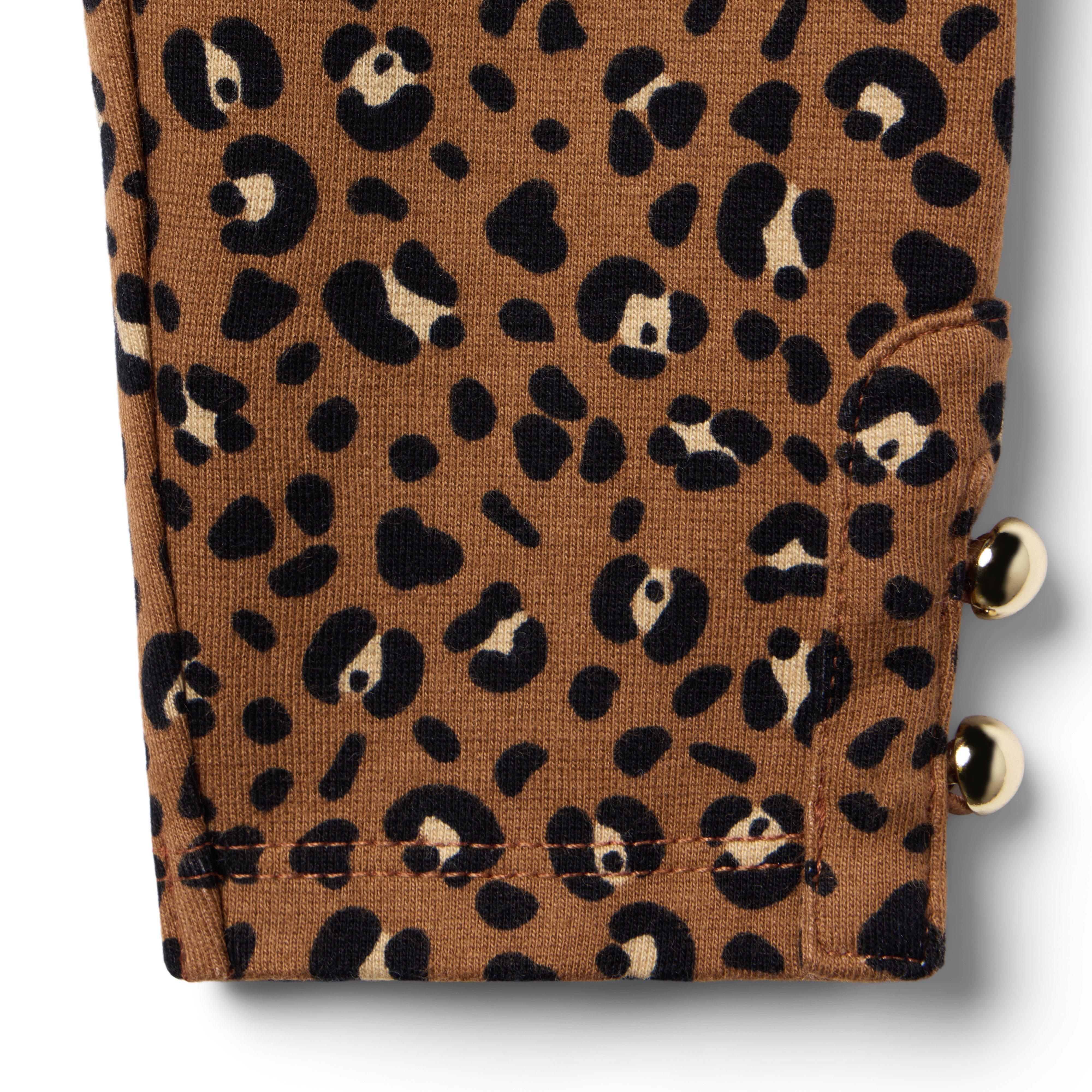 Leopard Button Cuff Ponte Pant image number 1