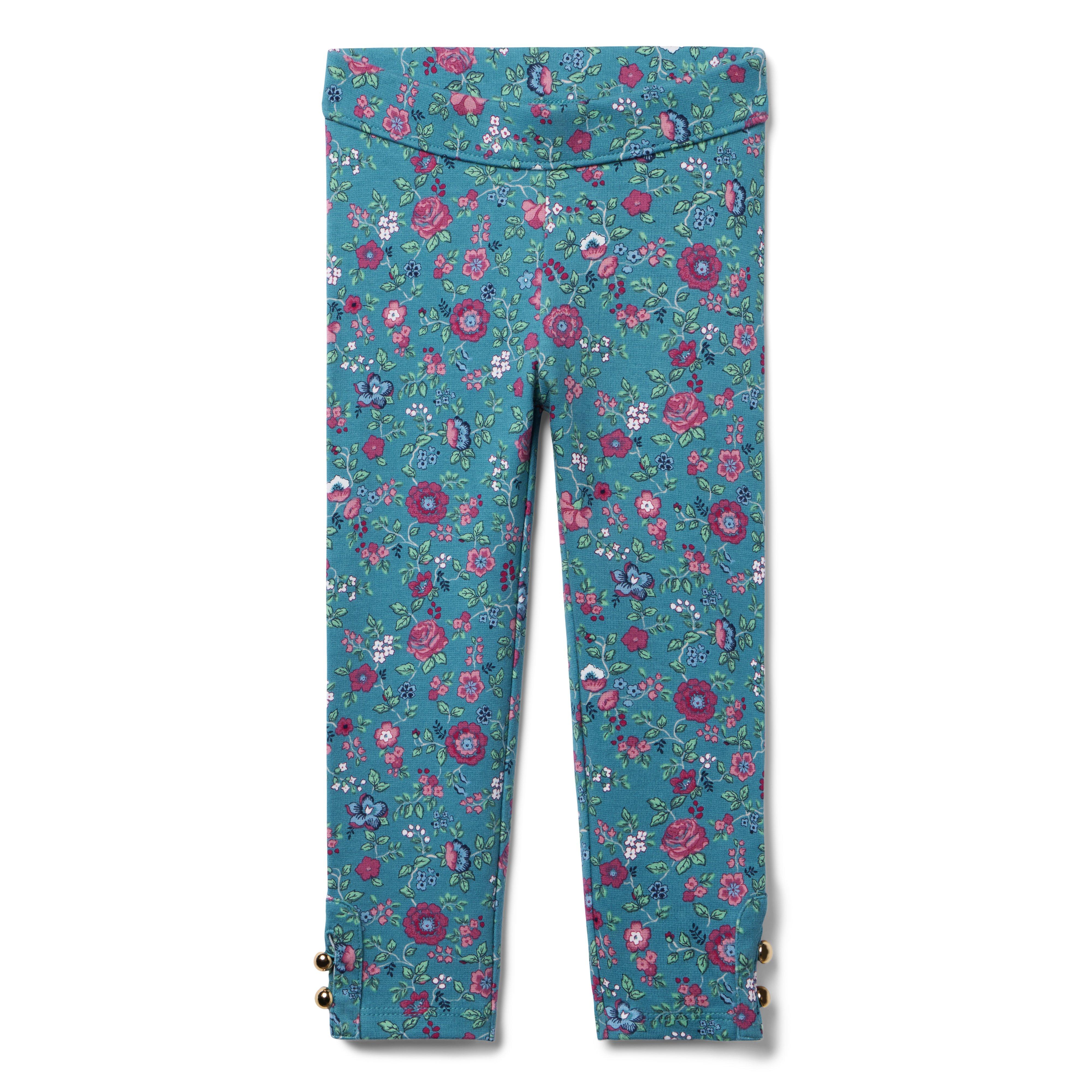 Ditsy Floral Button Cuff Ponte Pant