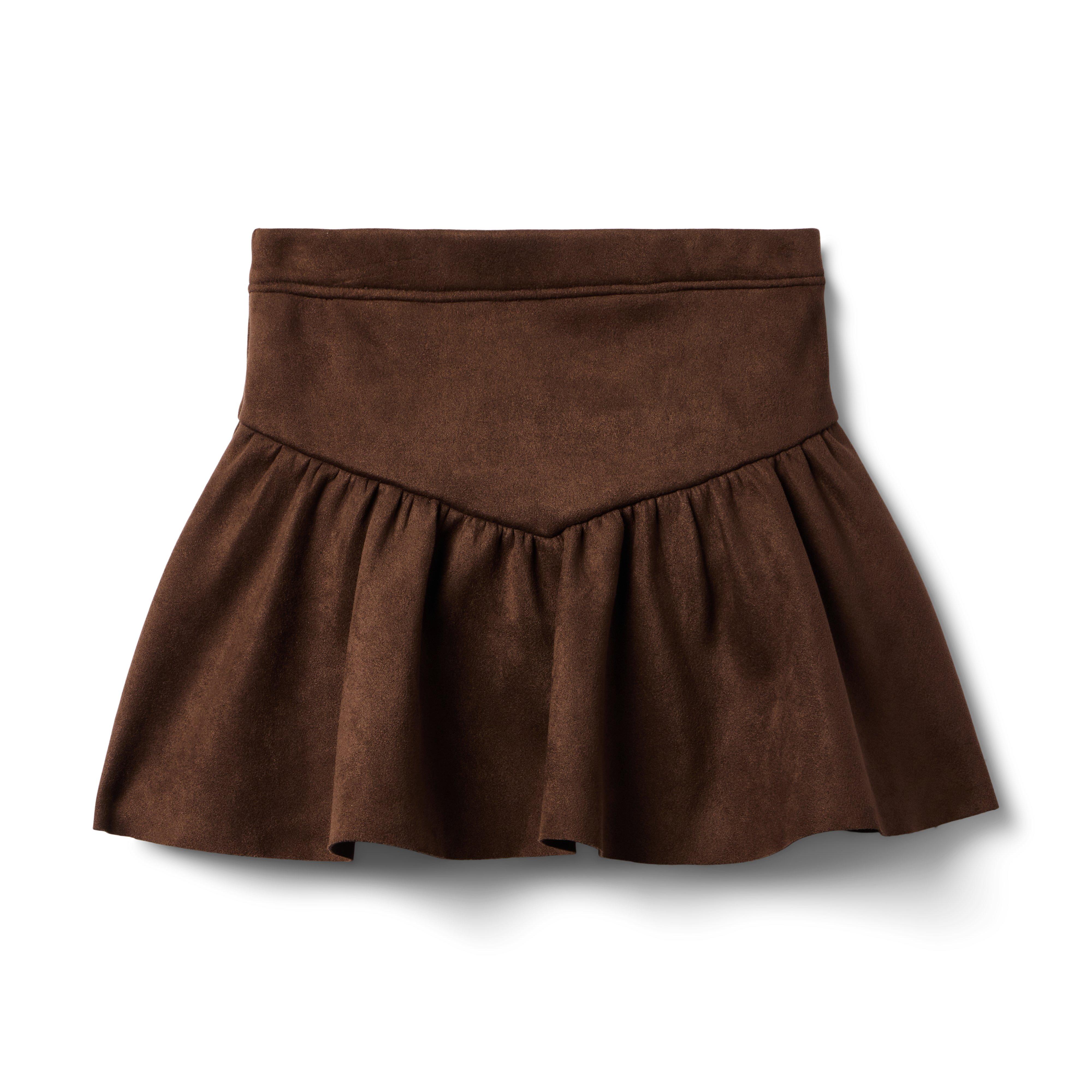The Sueded Ruffle Skirt