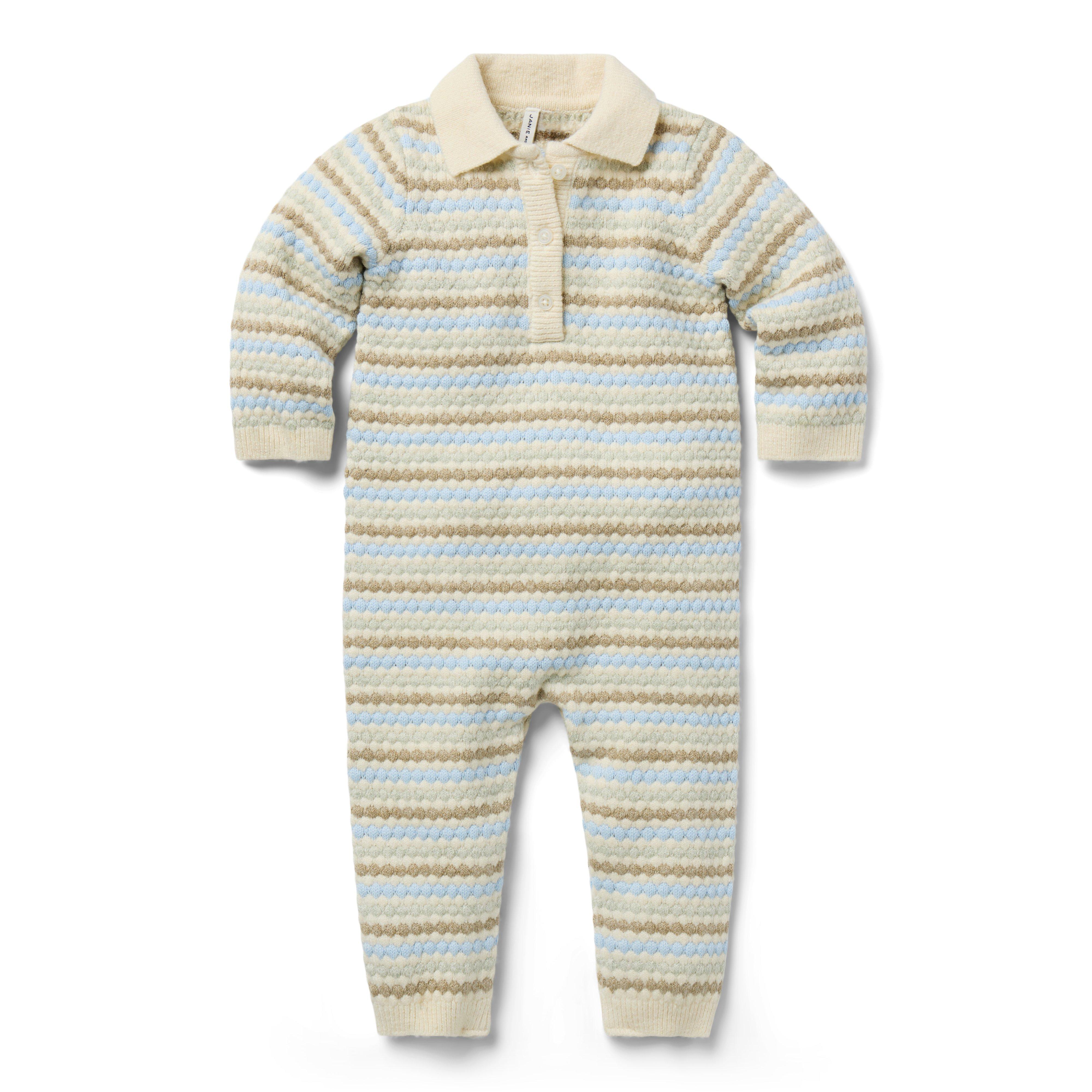 Baby Striped Collared One-Piece image number 0