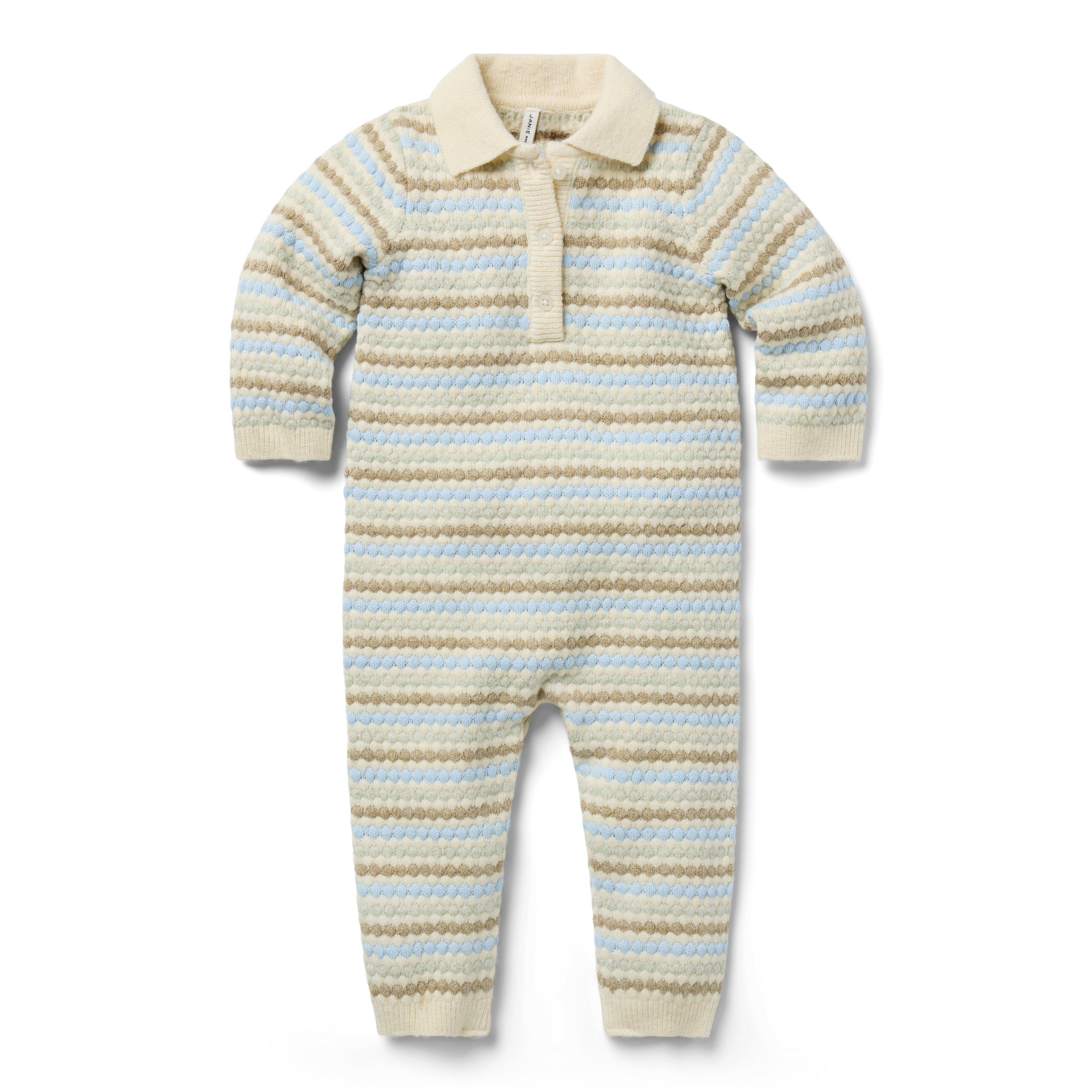 Baby Striped Collared One-Piece