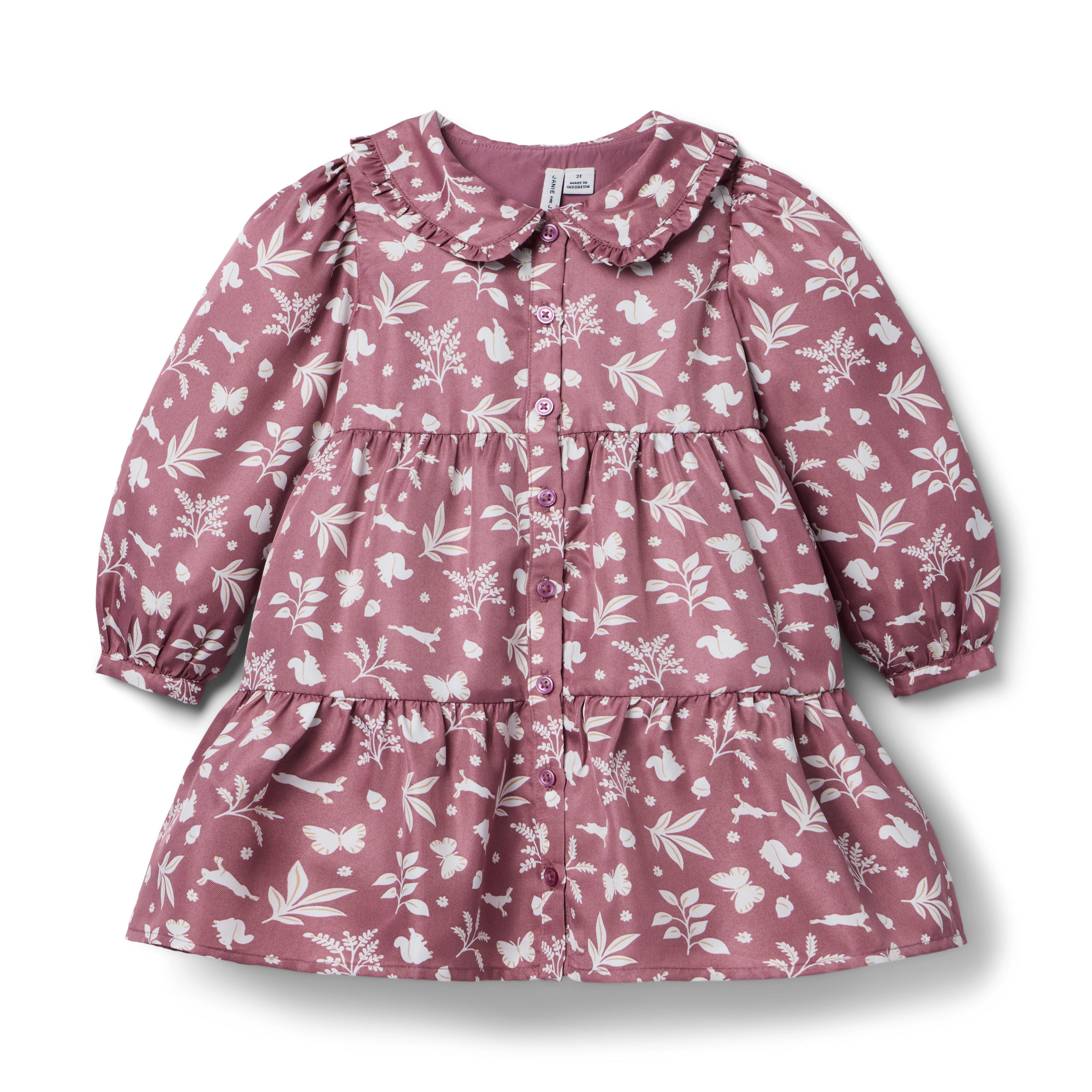 Woodland Floral Ruffle Dress