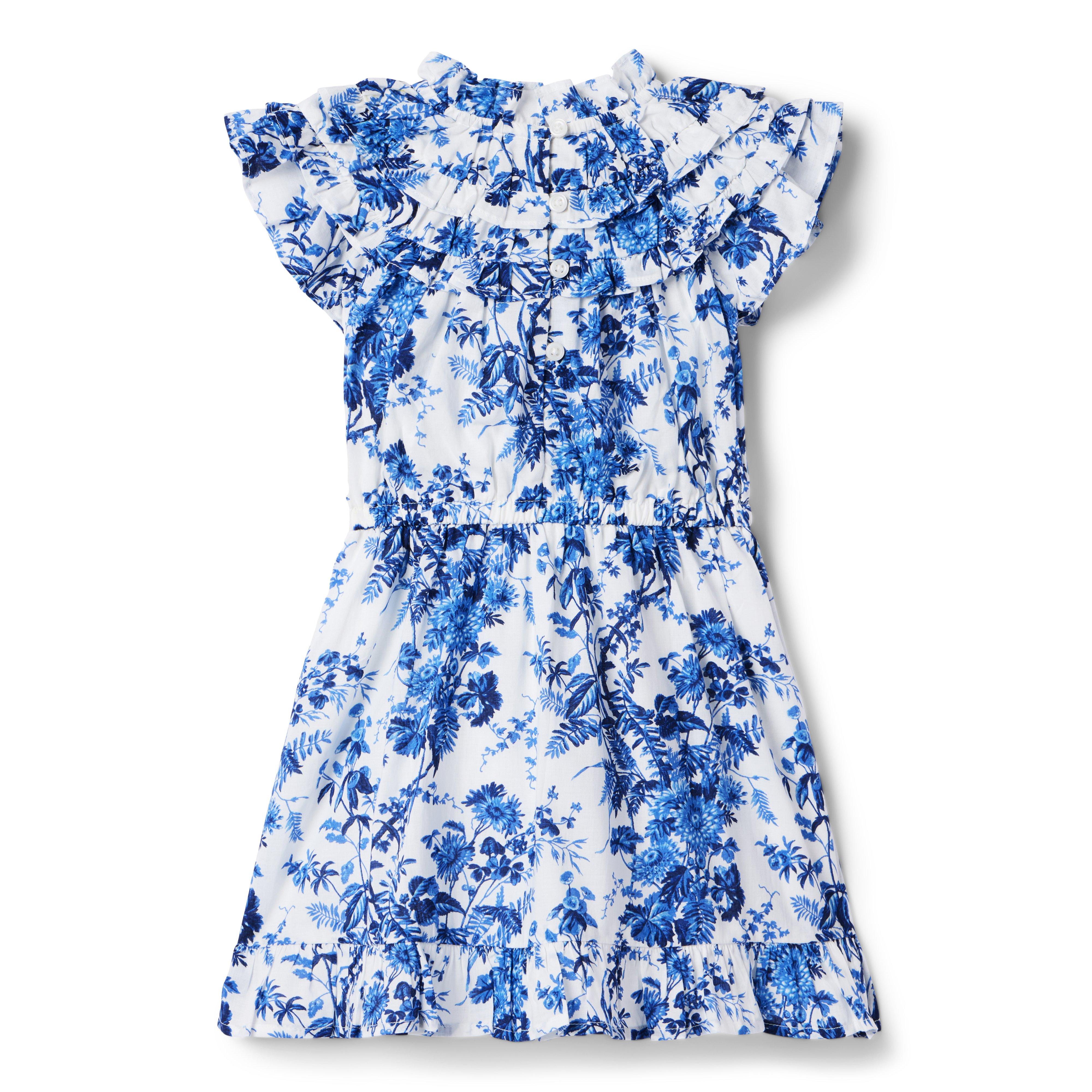 Floral Toile Ruffle Dress image number 1