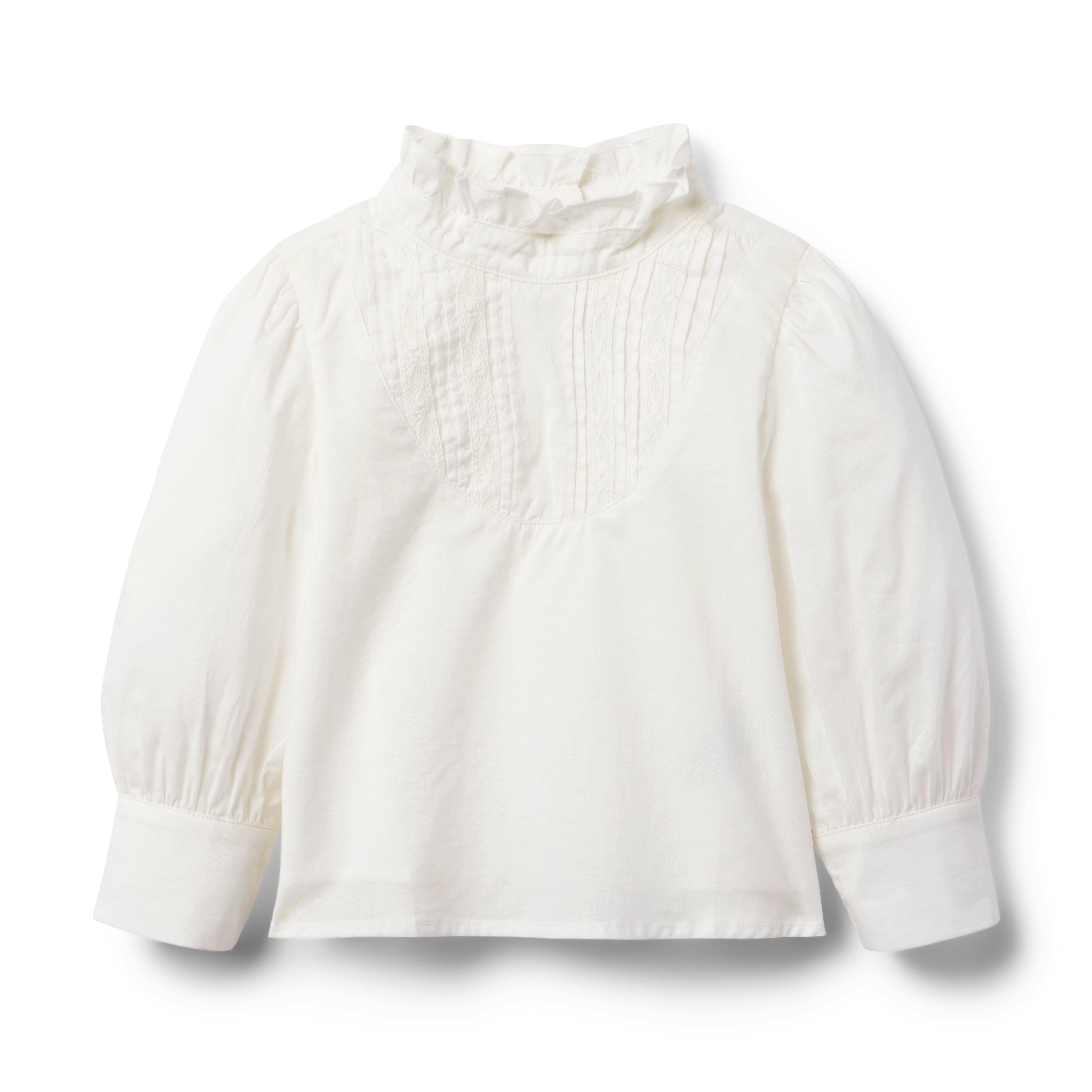 Pintuck Ruffle Collar Top image number 0