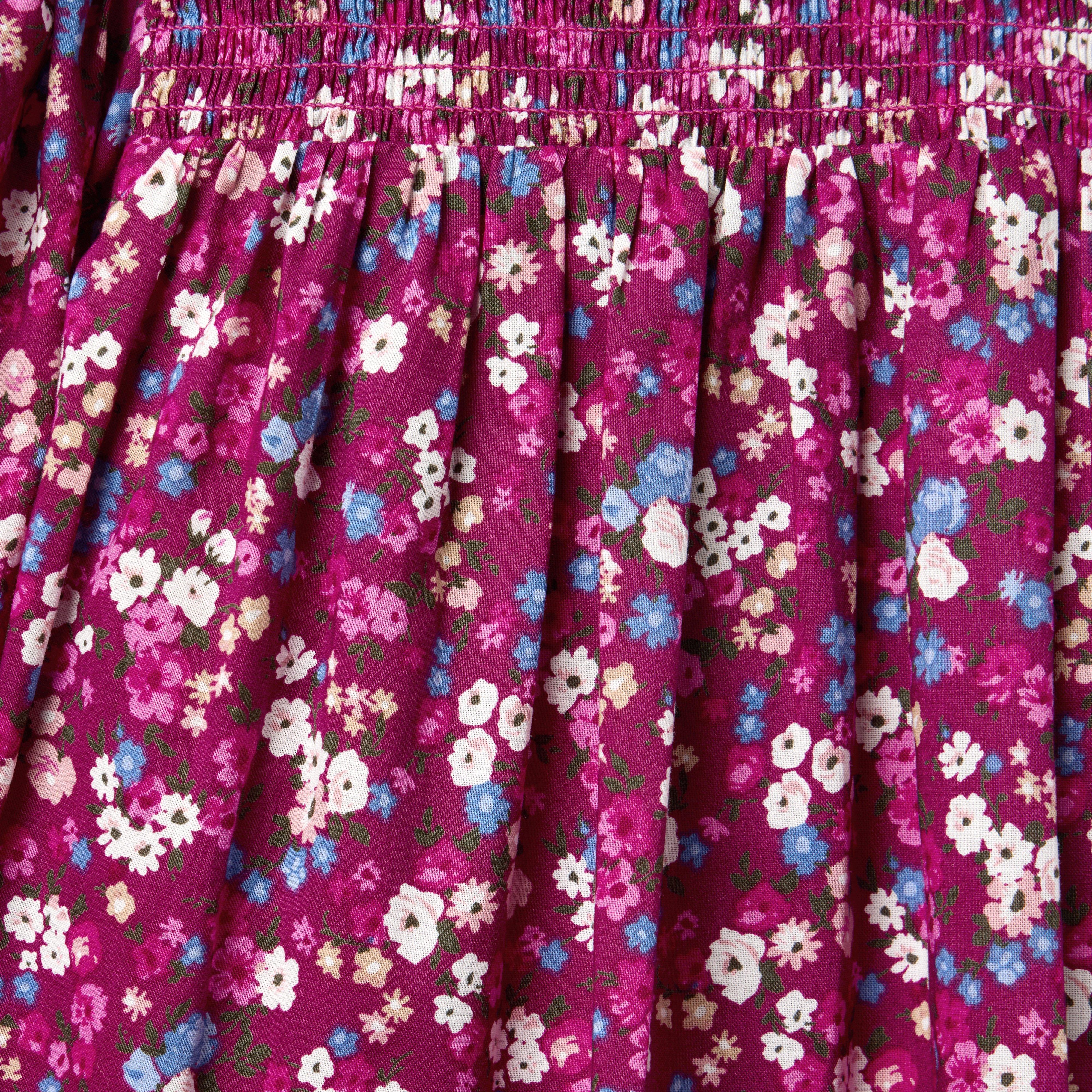 Ditsy Floral Smocked Ruffle Top image number 2