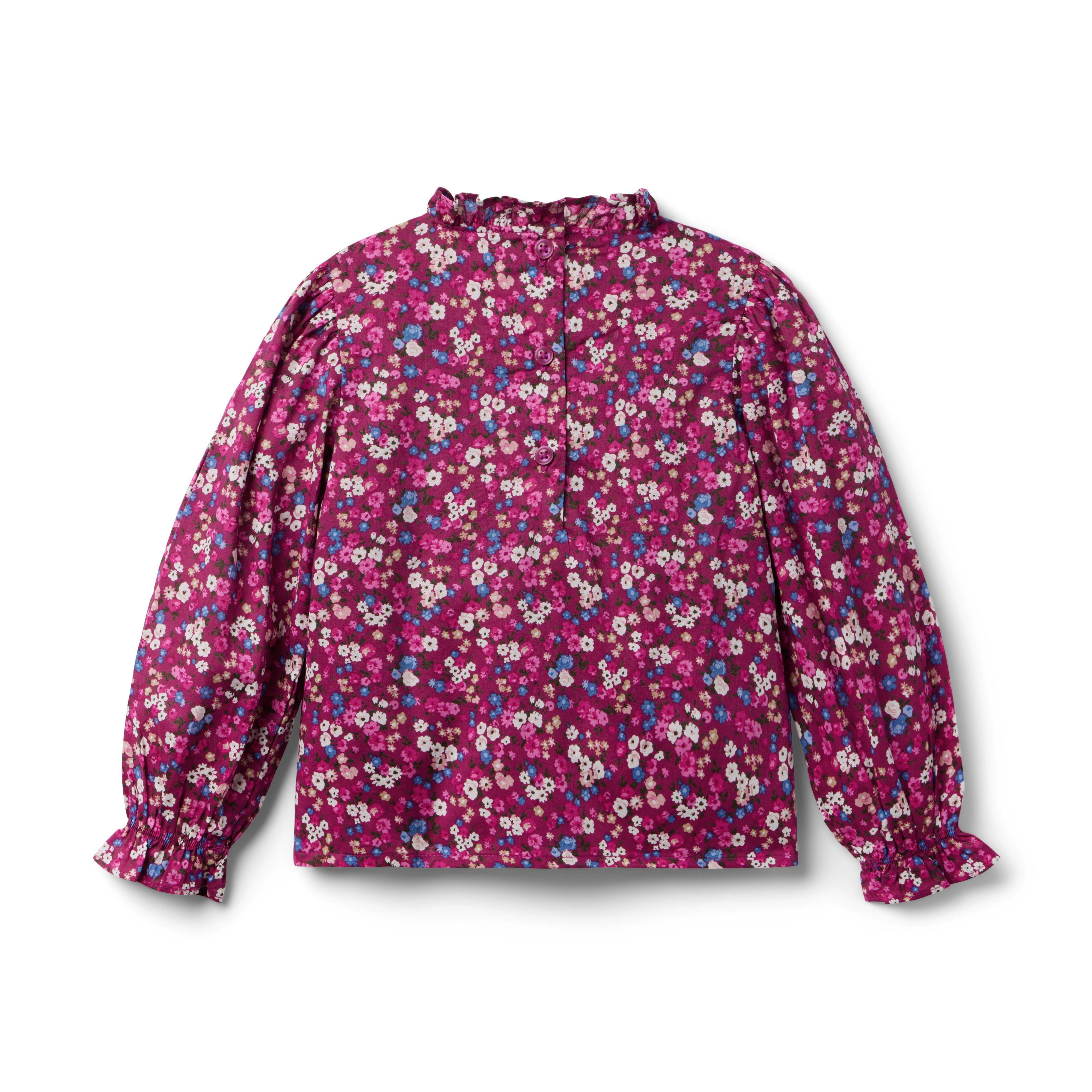 Ditsy Floral Smocked Ruffle Top image number 1