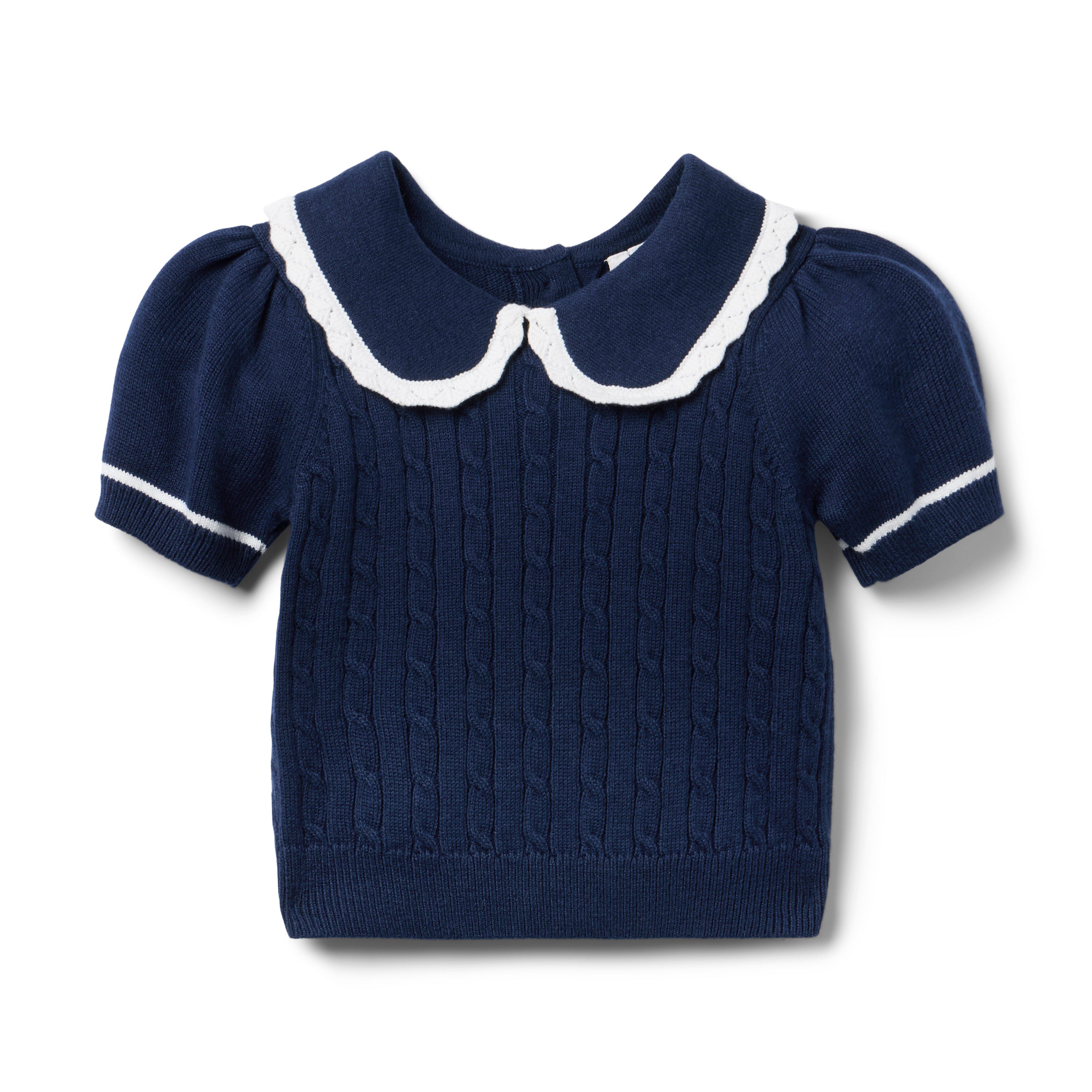 Cable Knit Collared Sweater image number 0