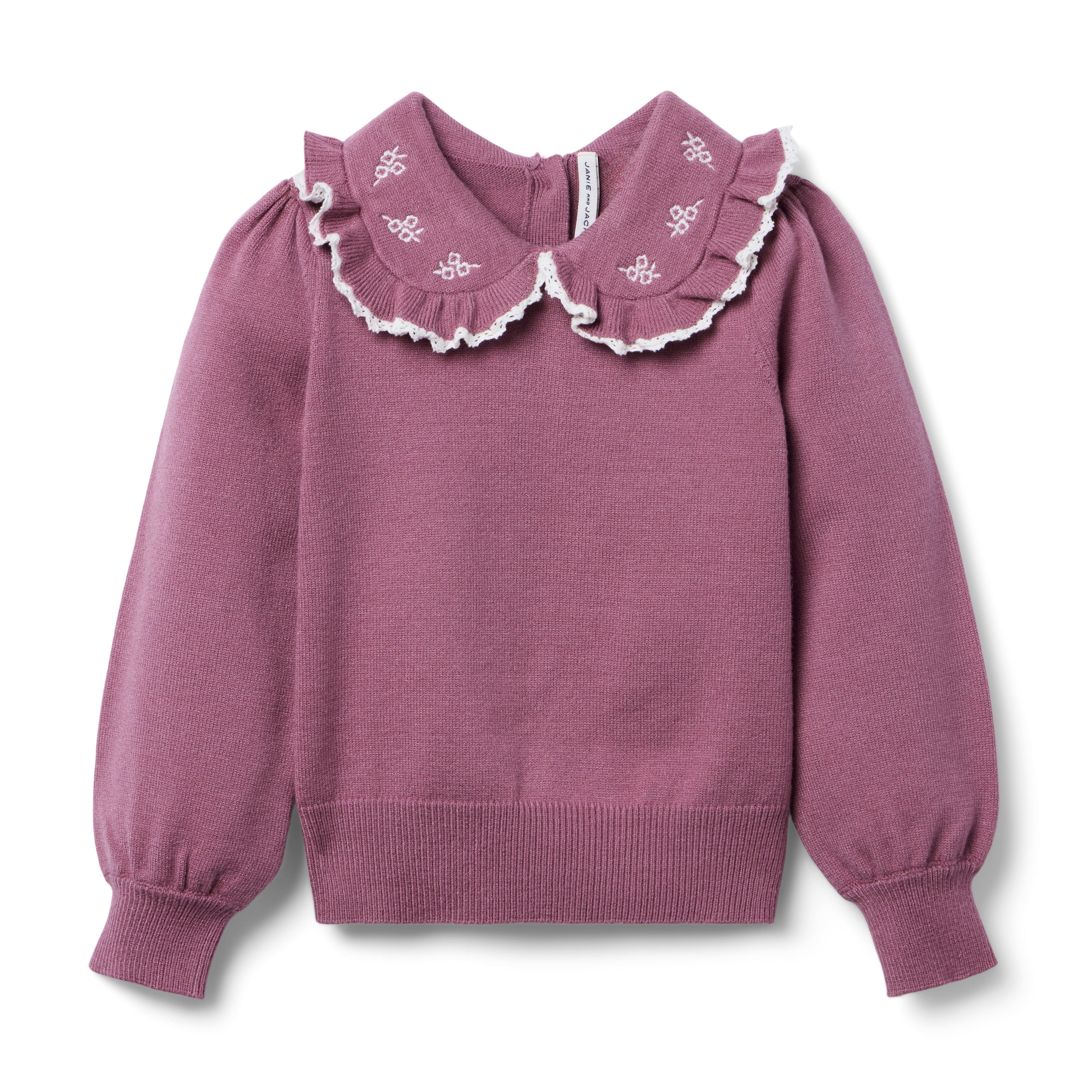 Embroidered Collar Sweater