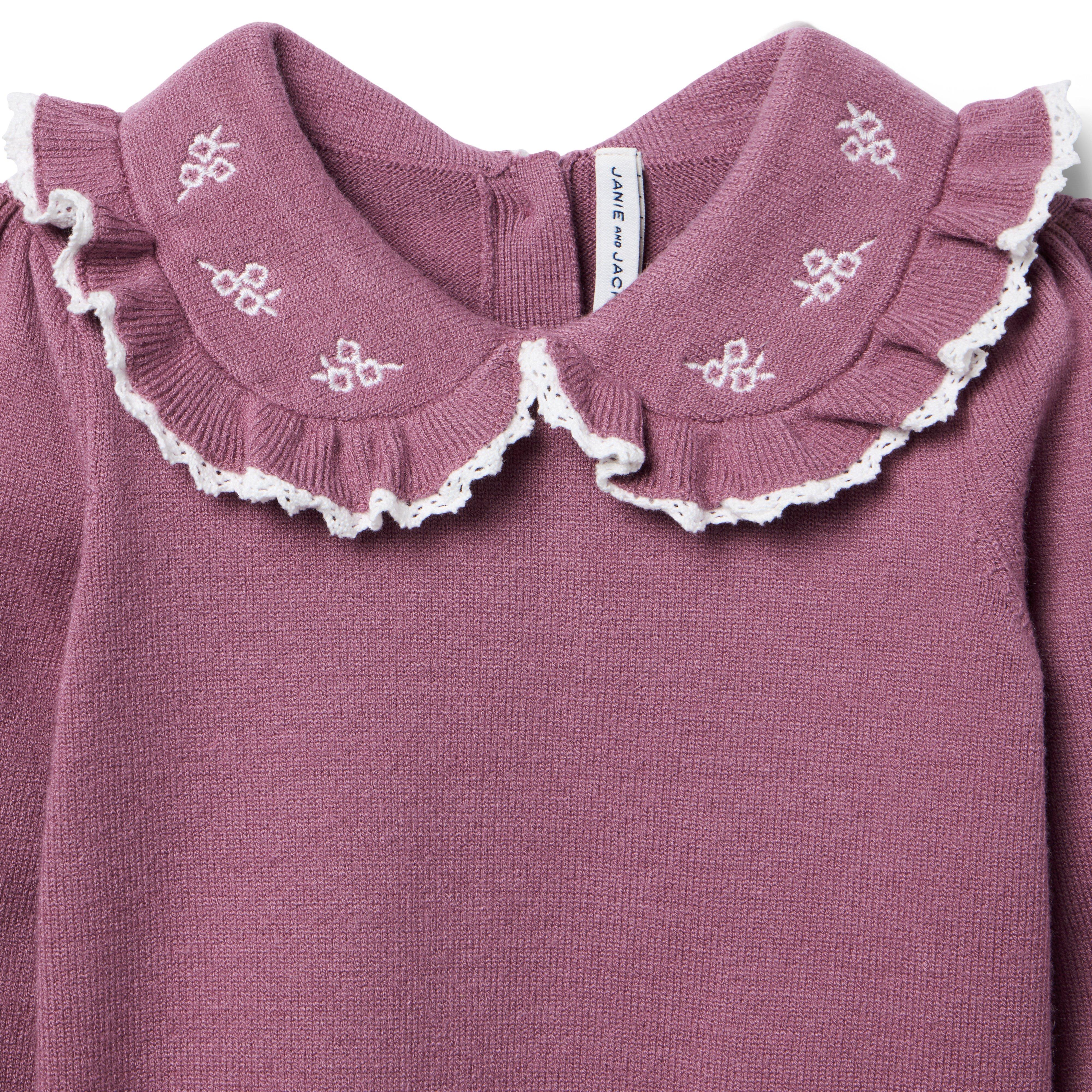 Embroidered Collar Sweater image number 2