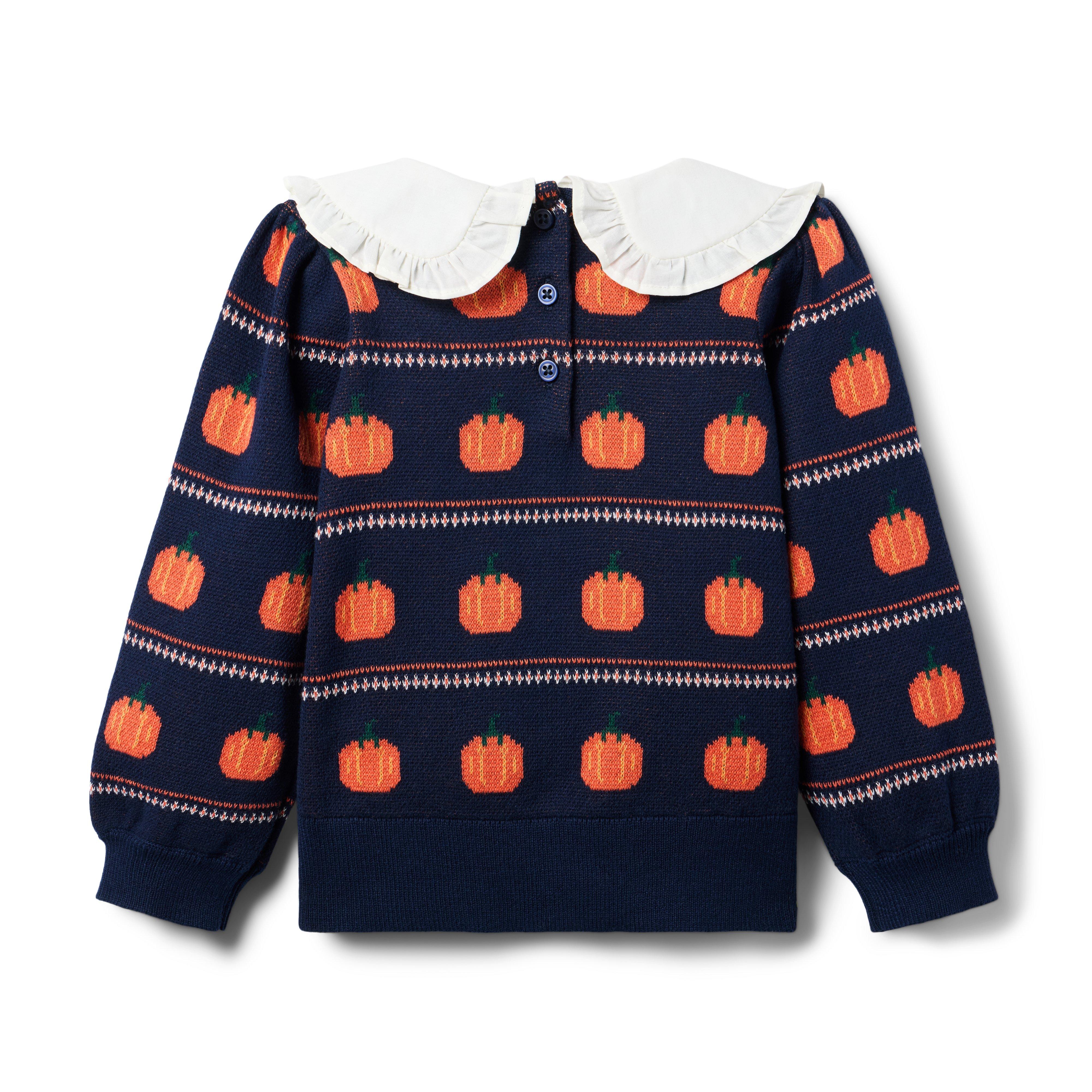 Pumpkin Fair Isle Collared Sweater image number 1