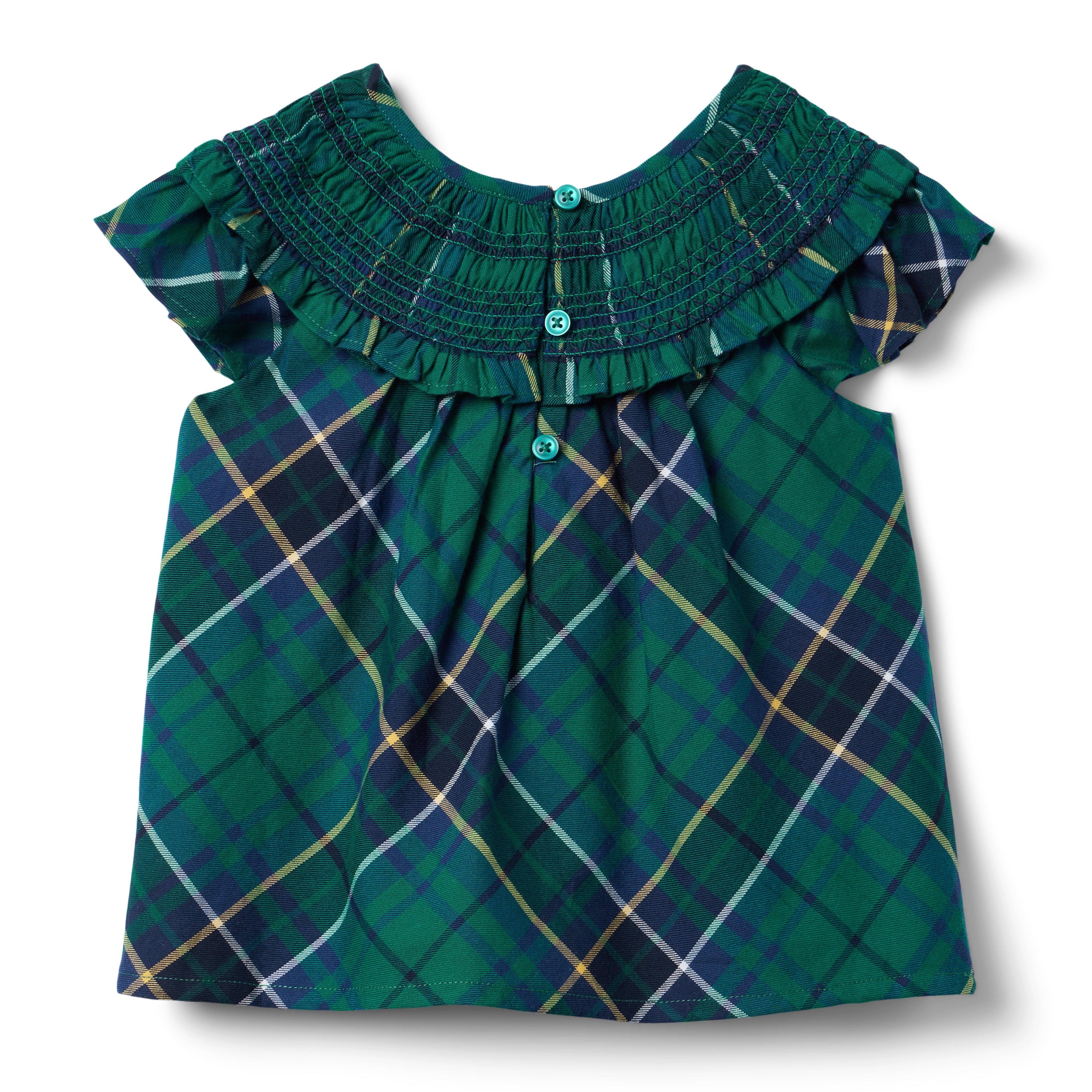 The Tartan Smocked Ruffle Top image number 1