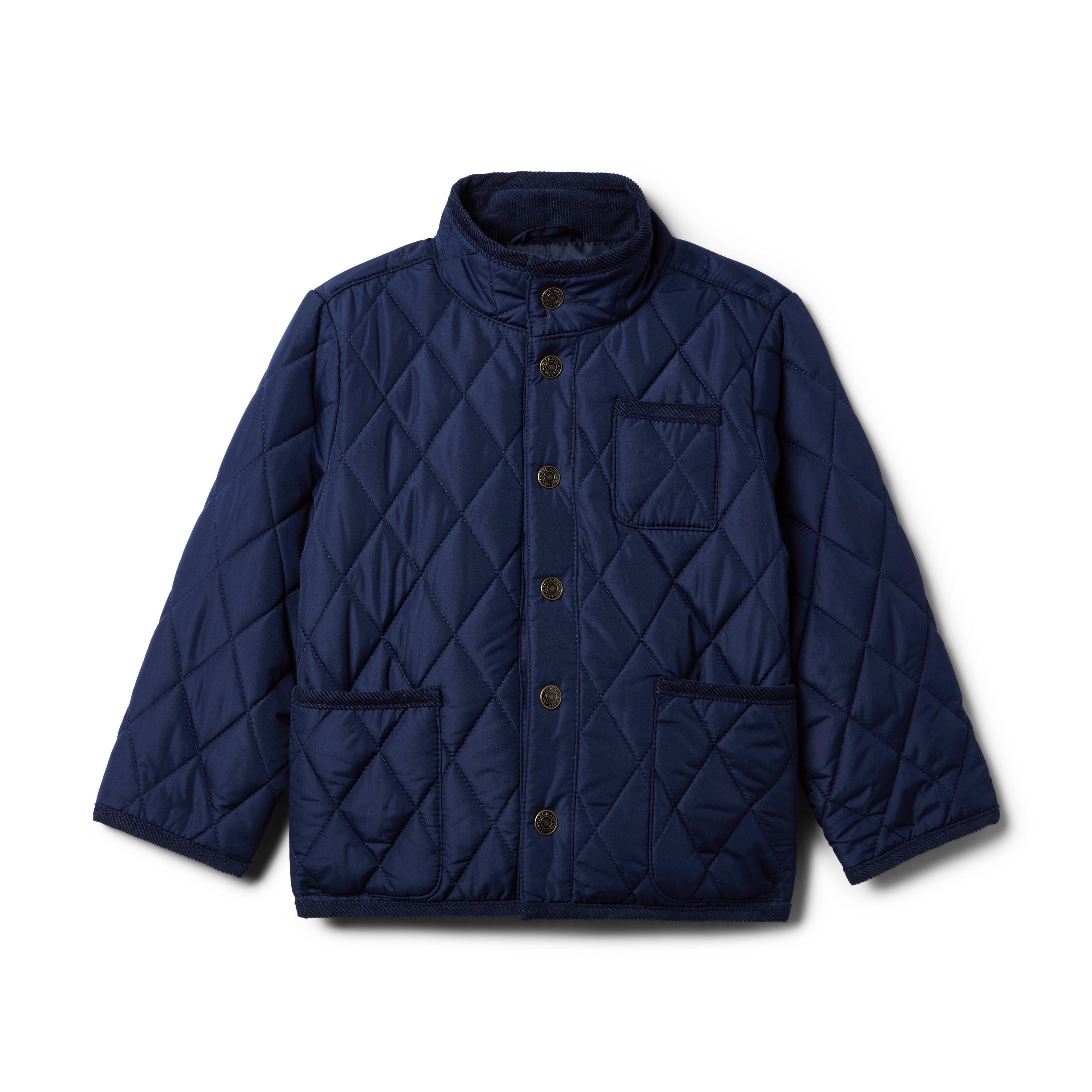 Boy Connor Navy The Quilted Field Jacket by Janie and Jack