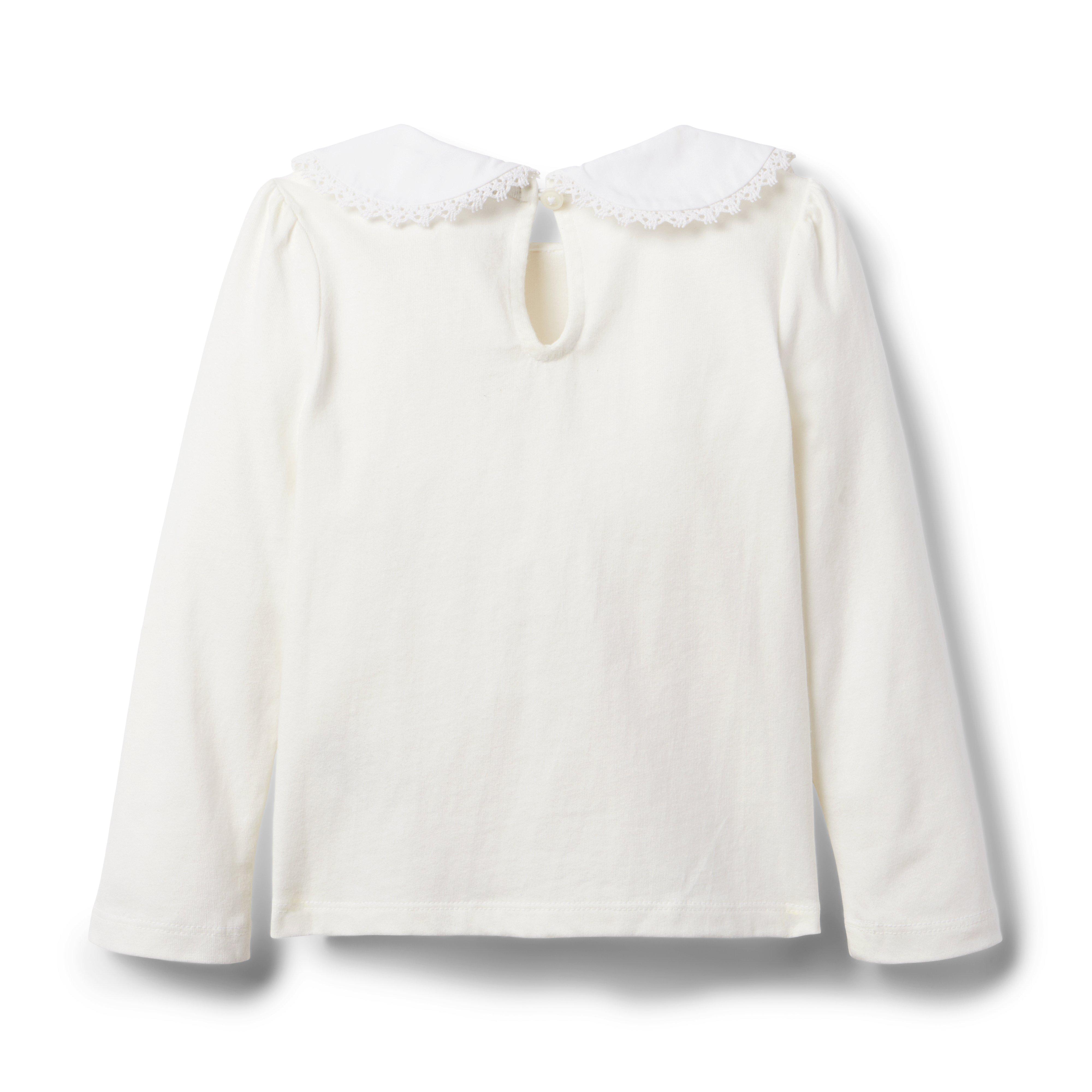 Crochet Trim Collar Top image number 1