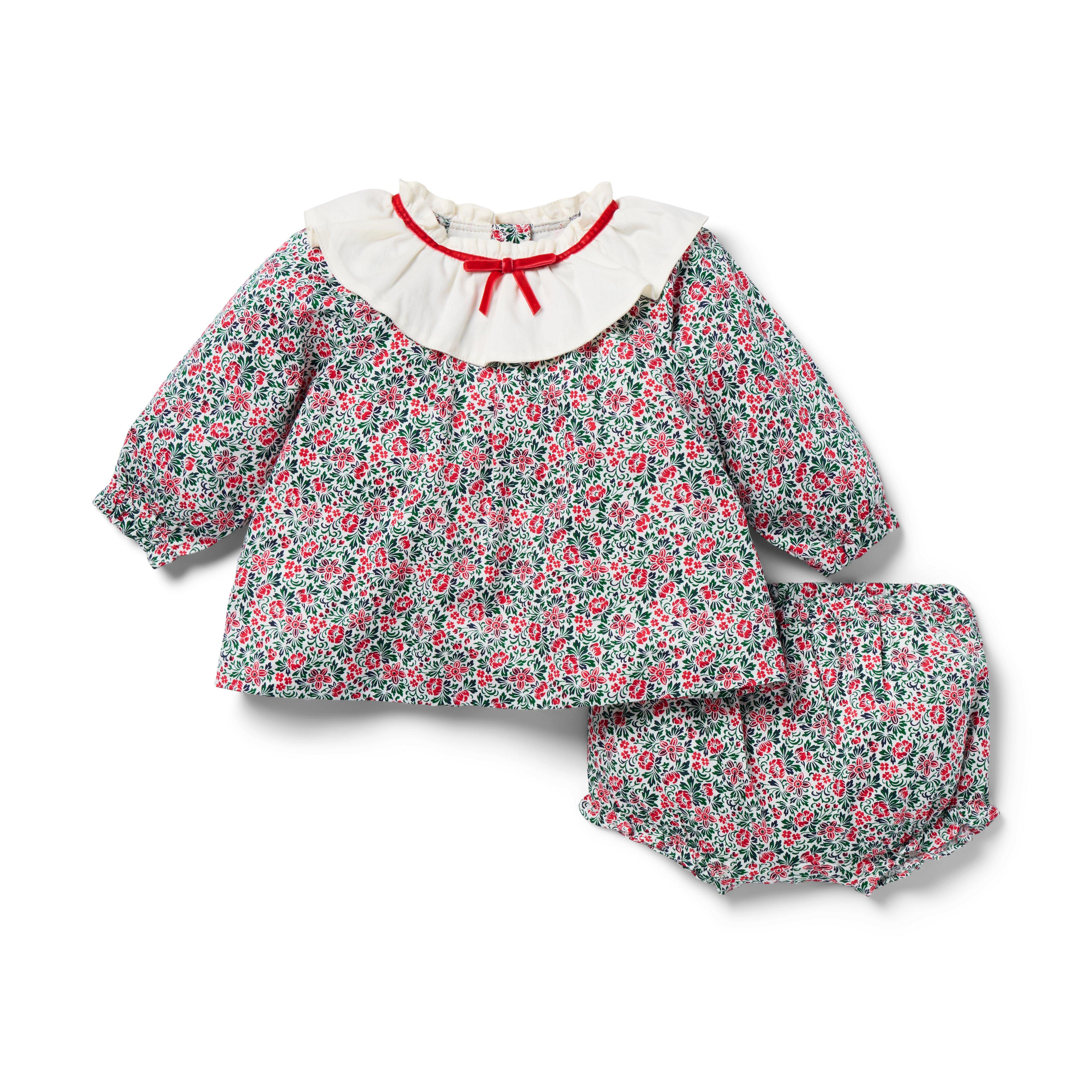 Baby Ditsy Floral Ruffle Matching Set