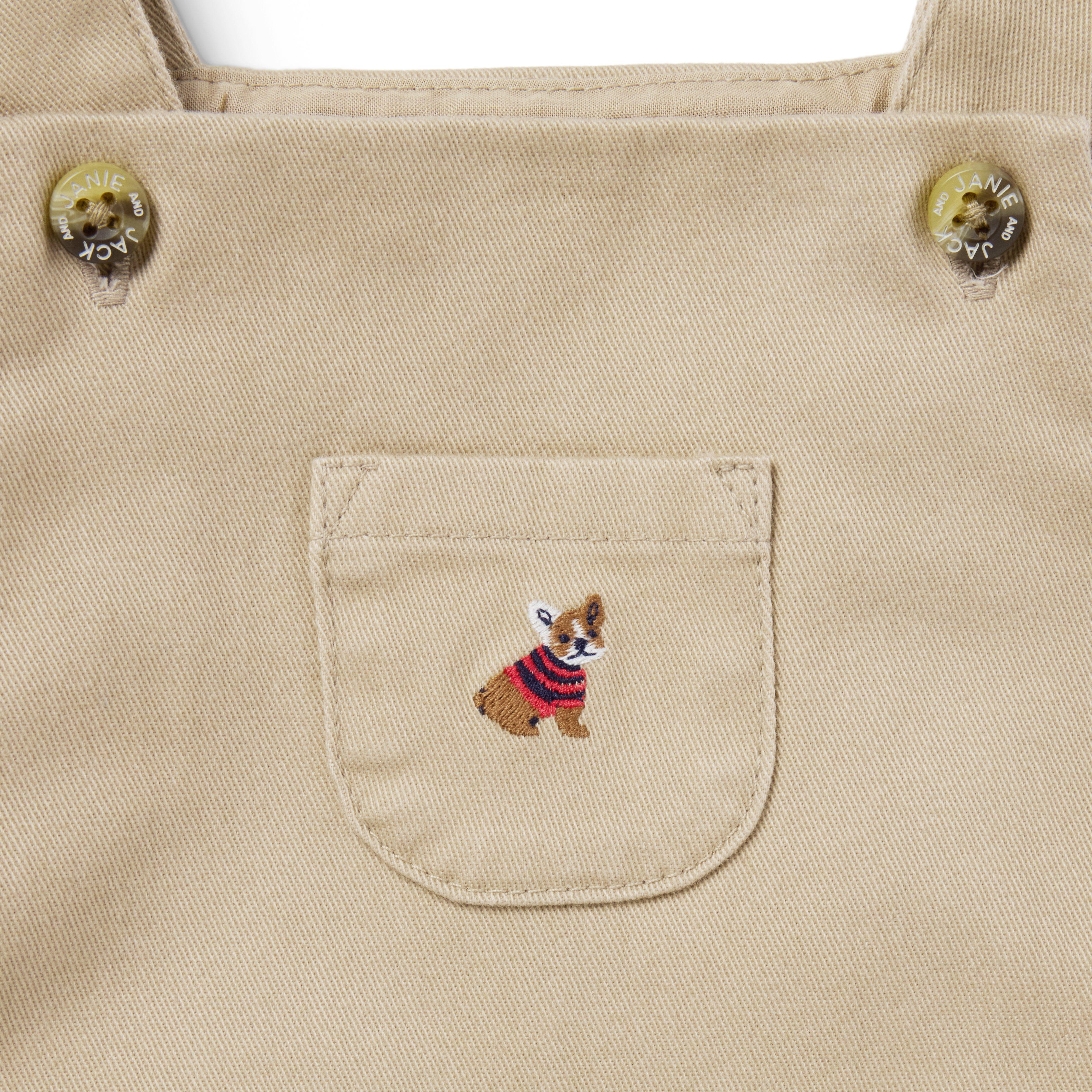 Baby French Bulldog Twill Overall image number 2