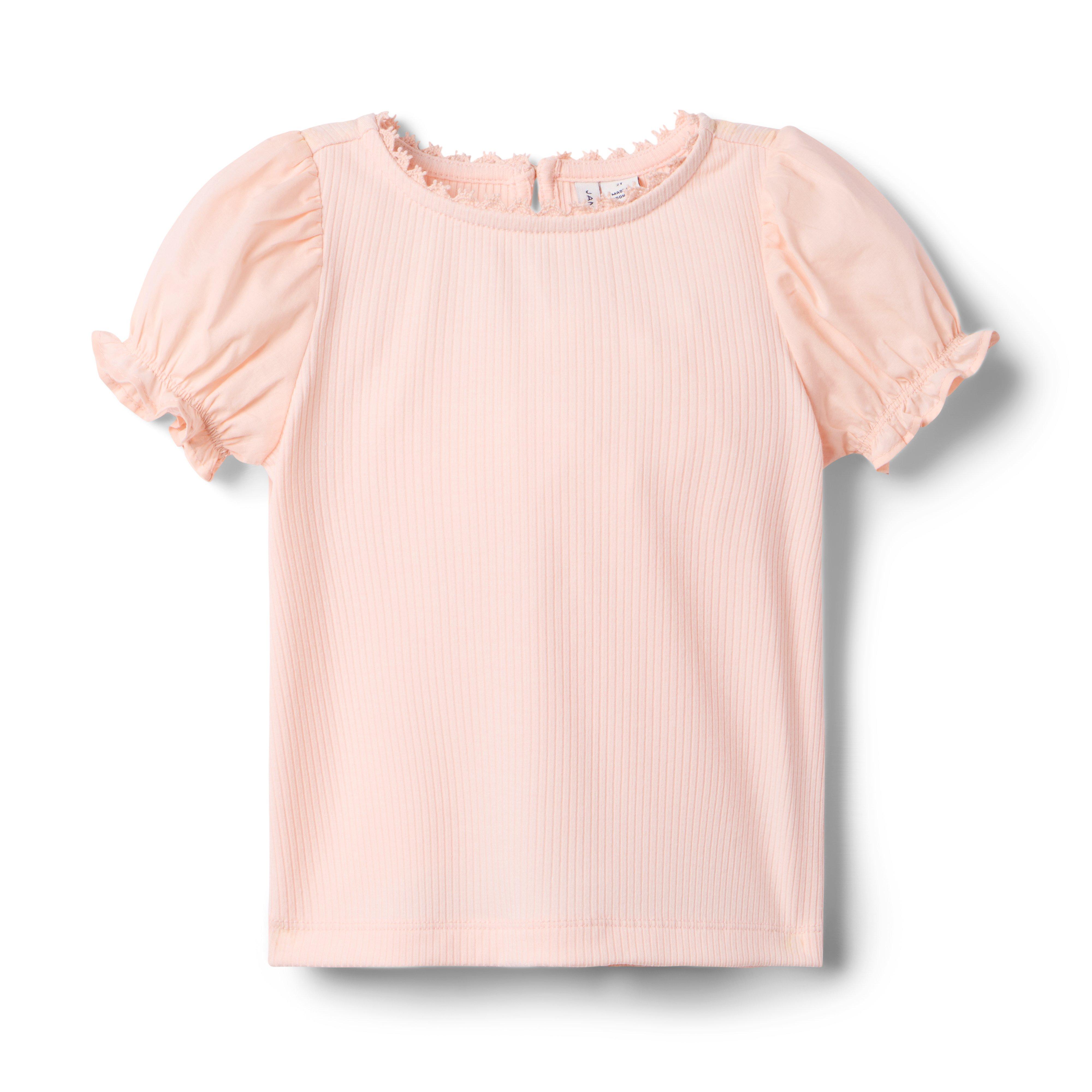 Ribbed Puff Sleeve Top image number 0