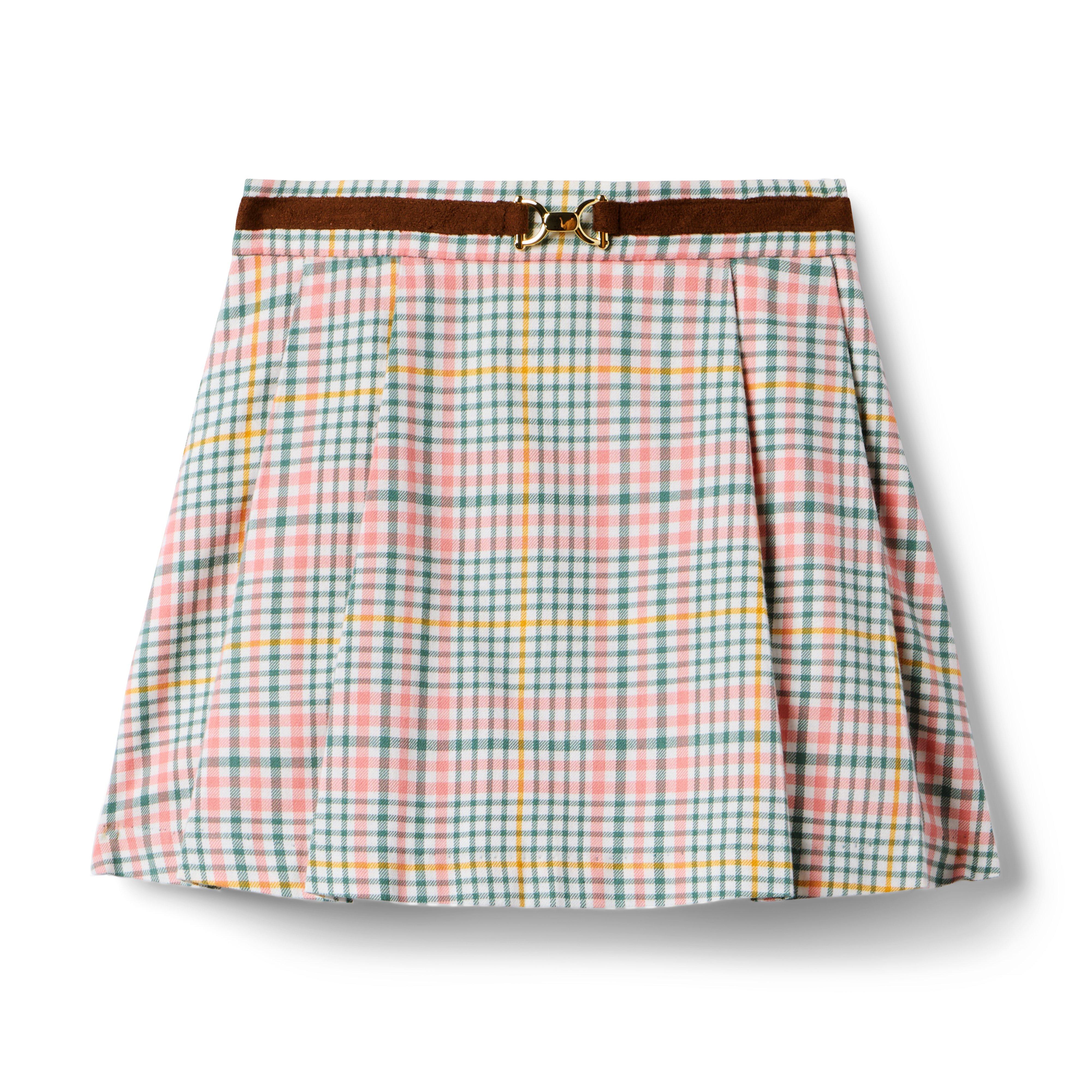 Plaid Pleated Skirt