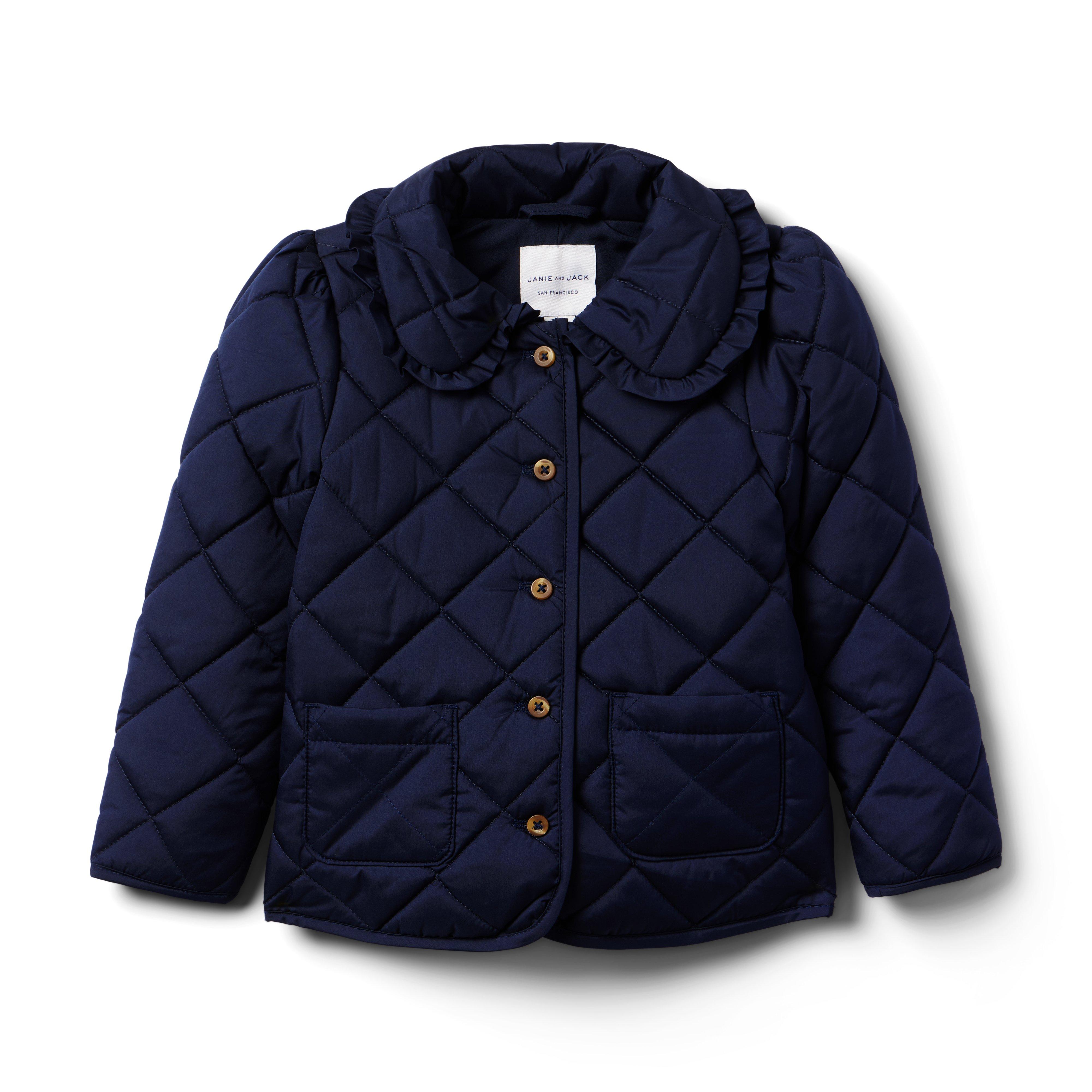The Quilted Ruffle Collar Jacket