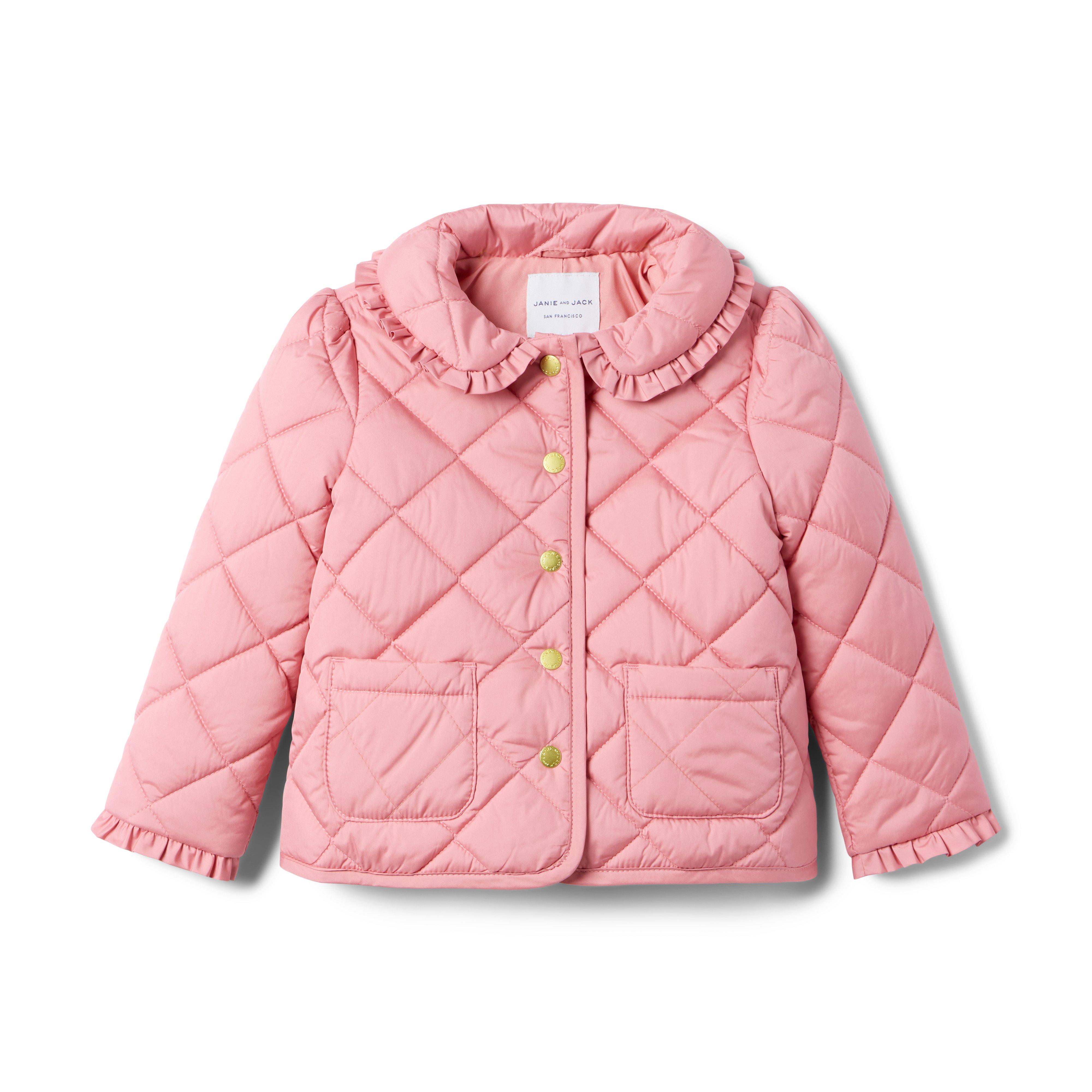 Quilted Ruffle Collar Jacket