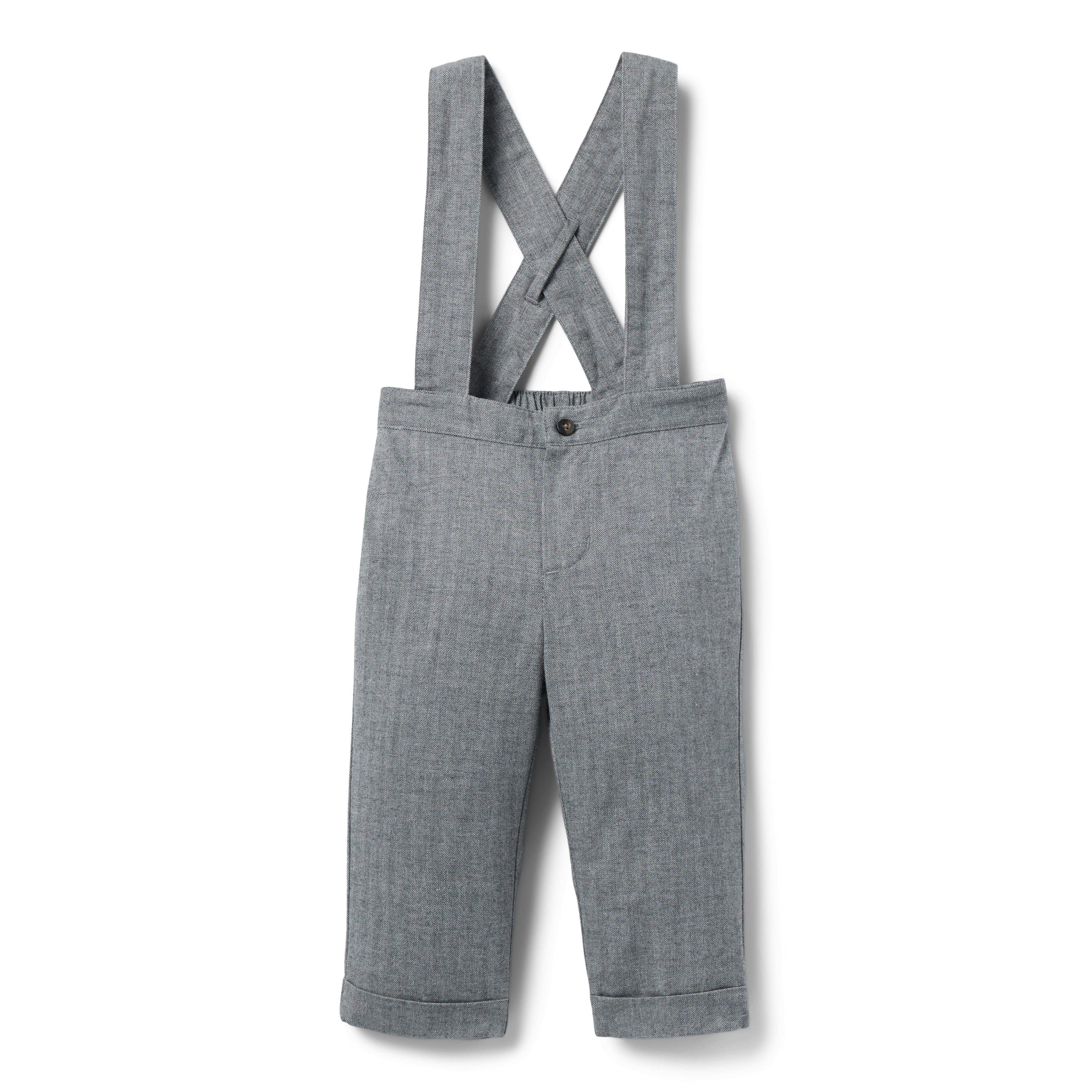 Baby Houndstooth Suspender Pant