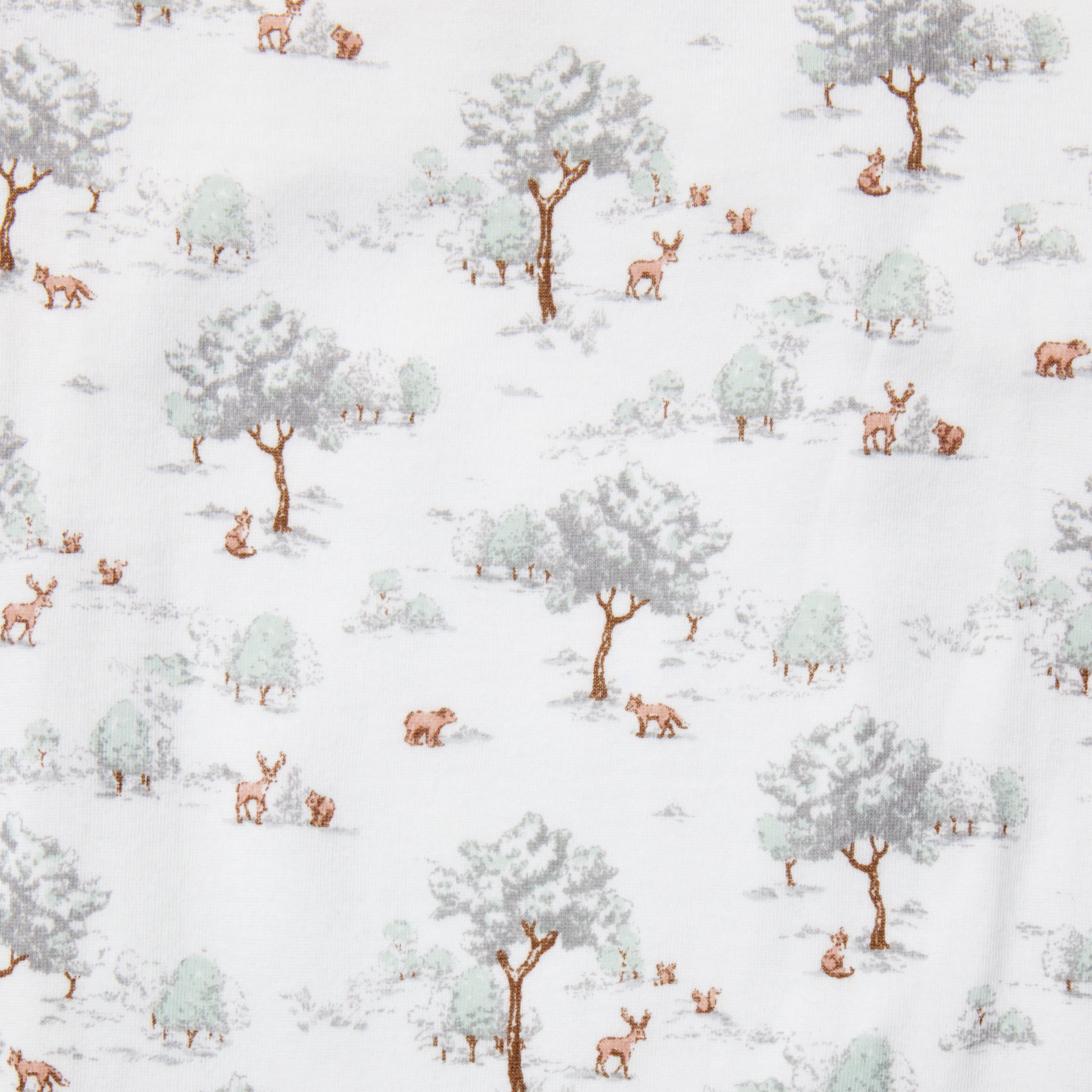 Baby Woodland Toile Wrap Footed One-Piece image number 1