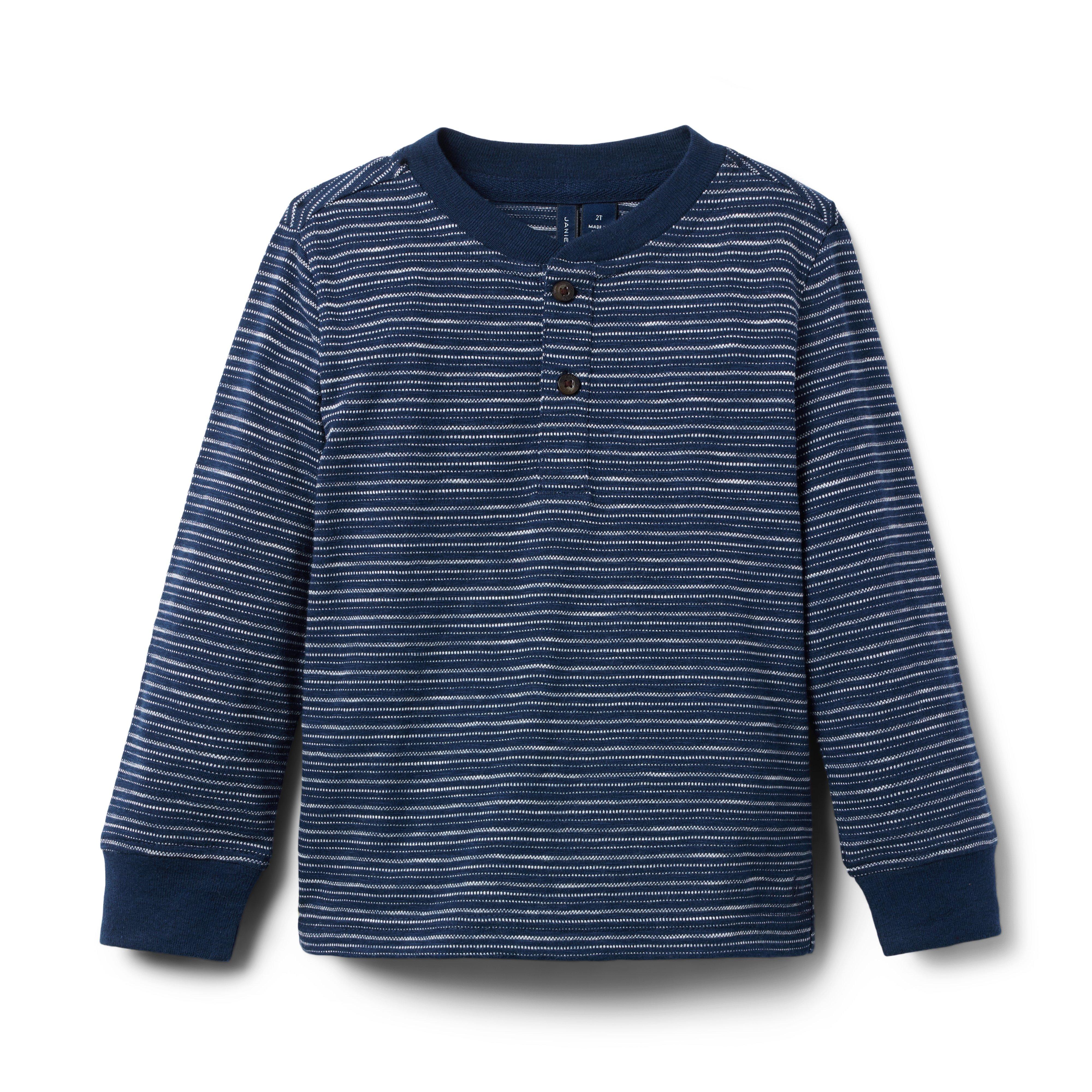 Striped Henley Tee image number 0