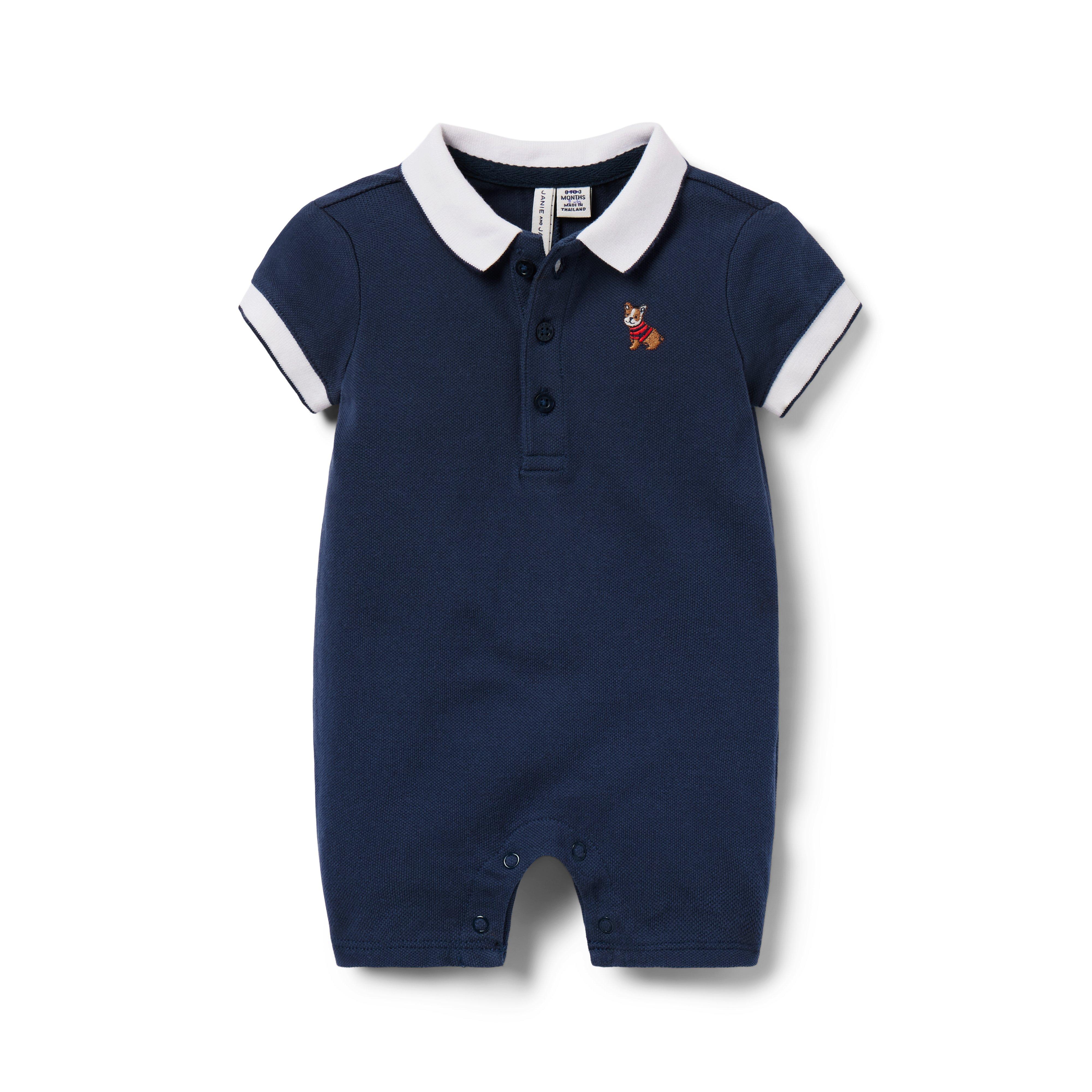 Baby French Bulldog Polo Romper