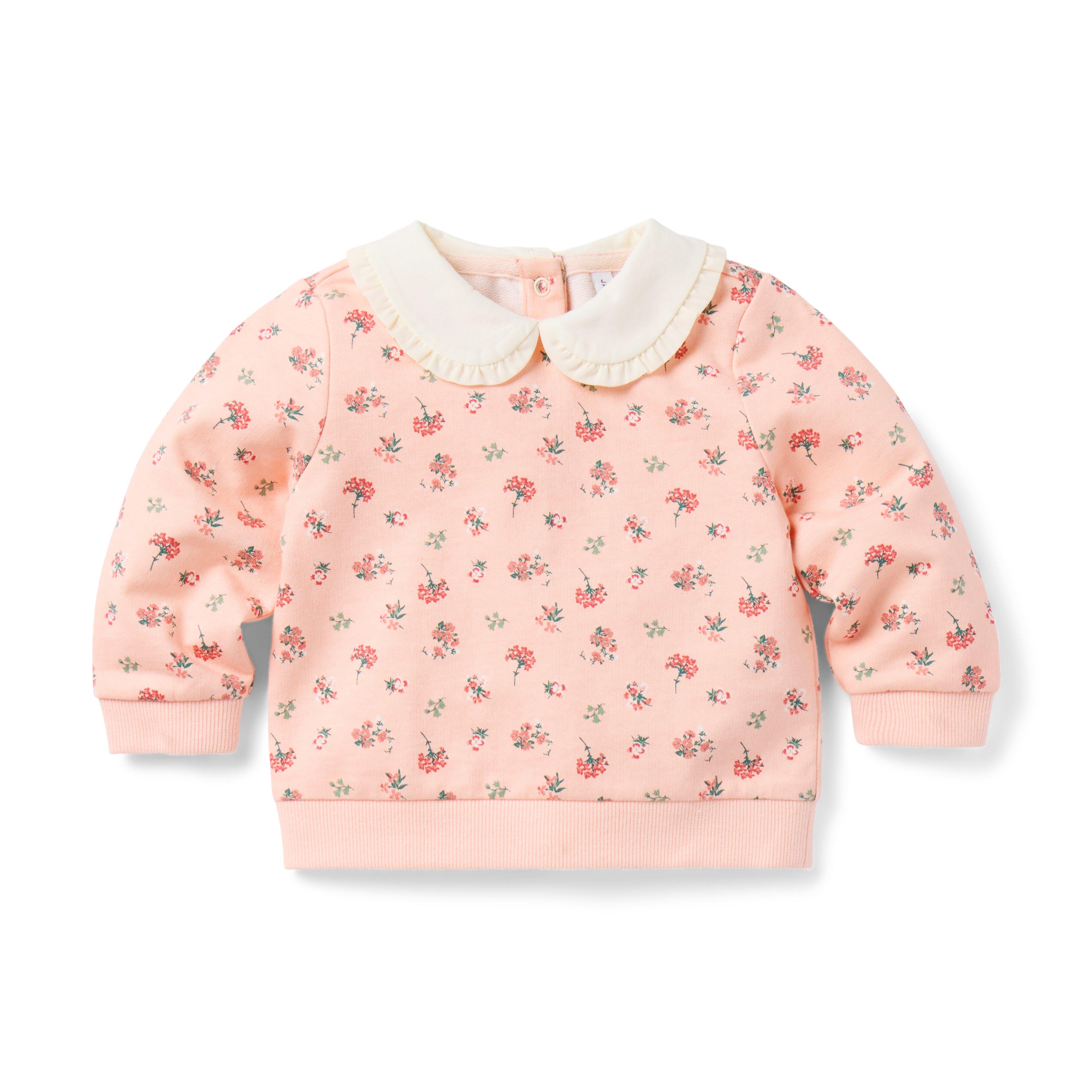 Baby Floral Collared Sweatshirt