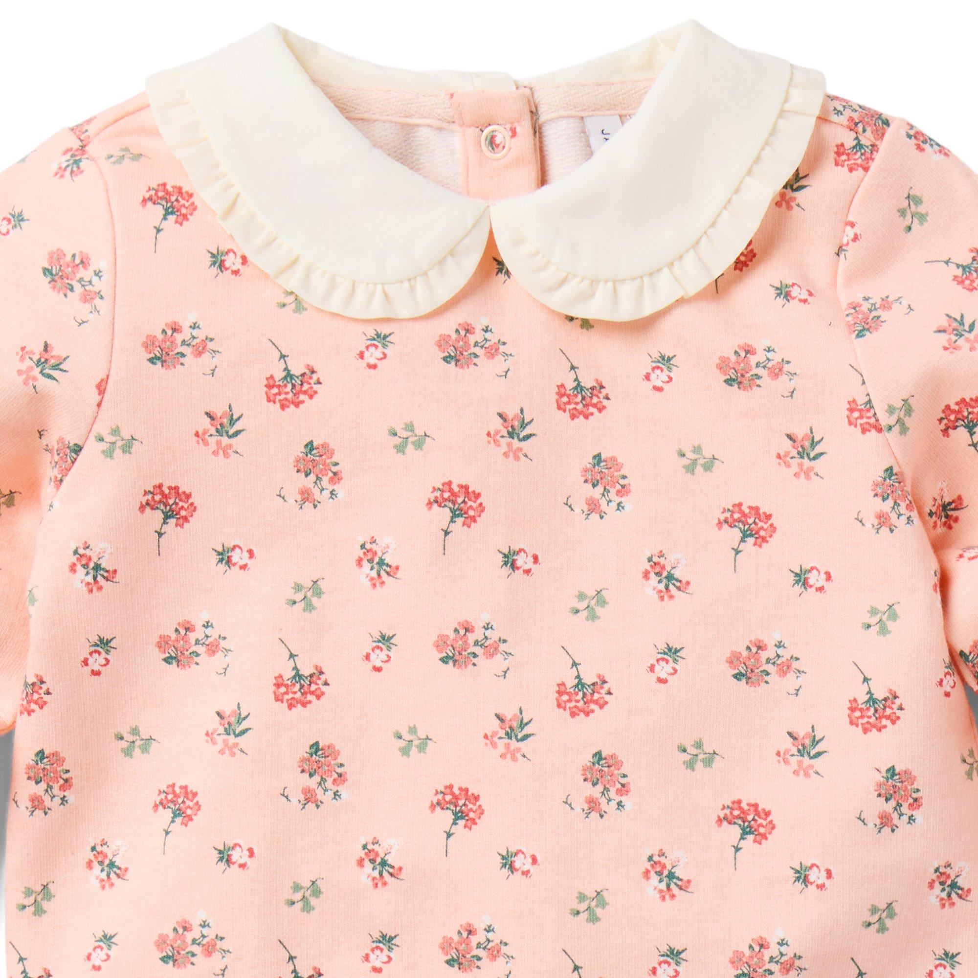 Baby Floral Collared Sweatshirt image number 1