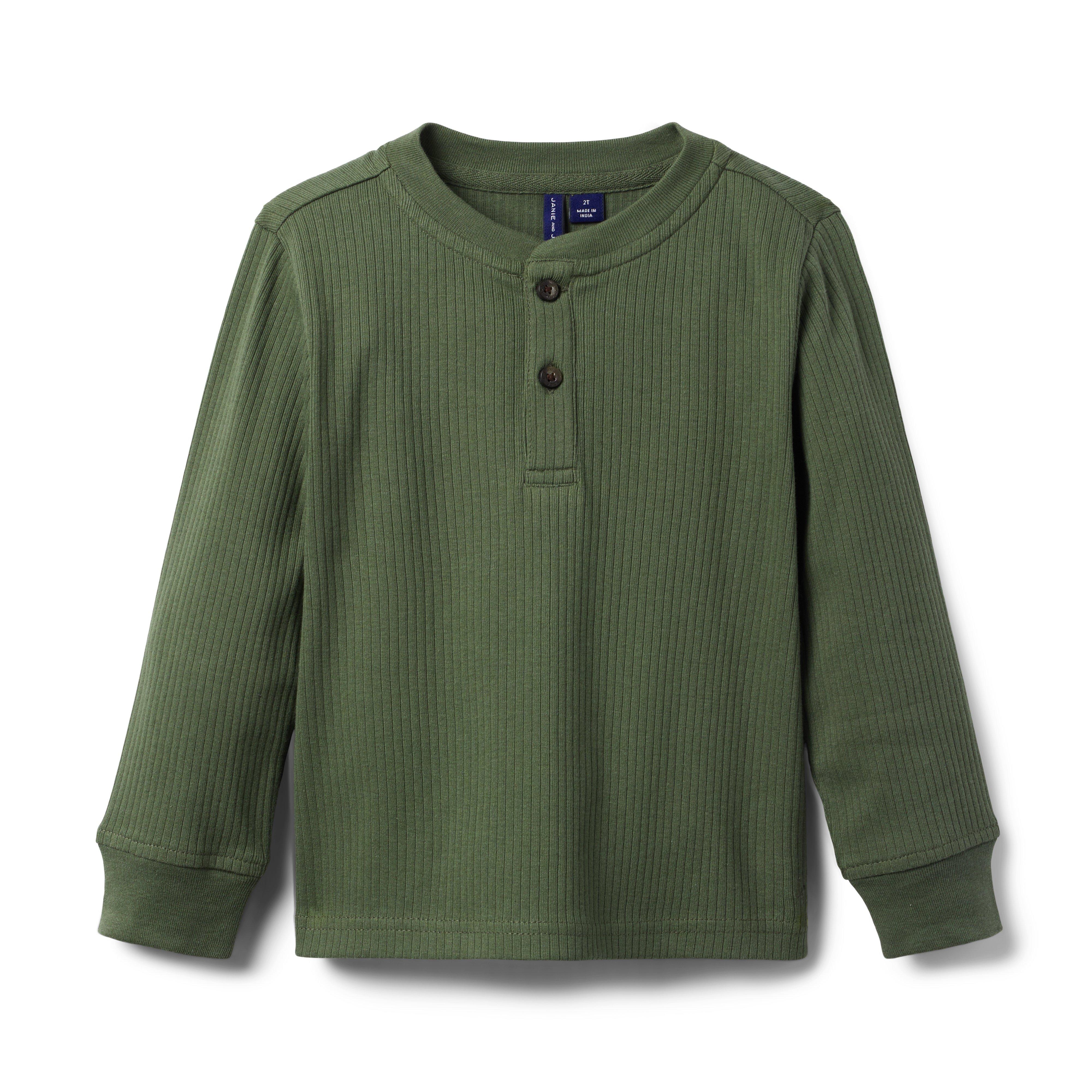 Olive green henley shirt best sale