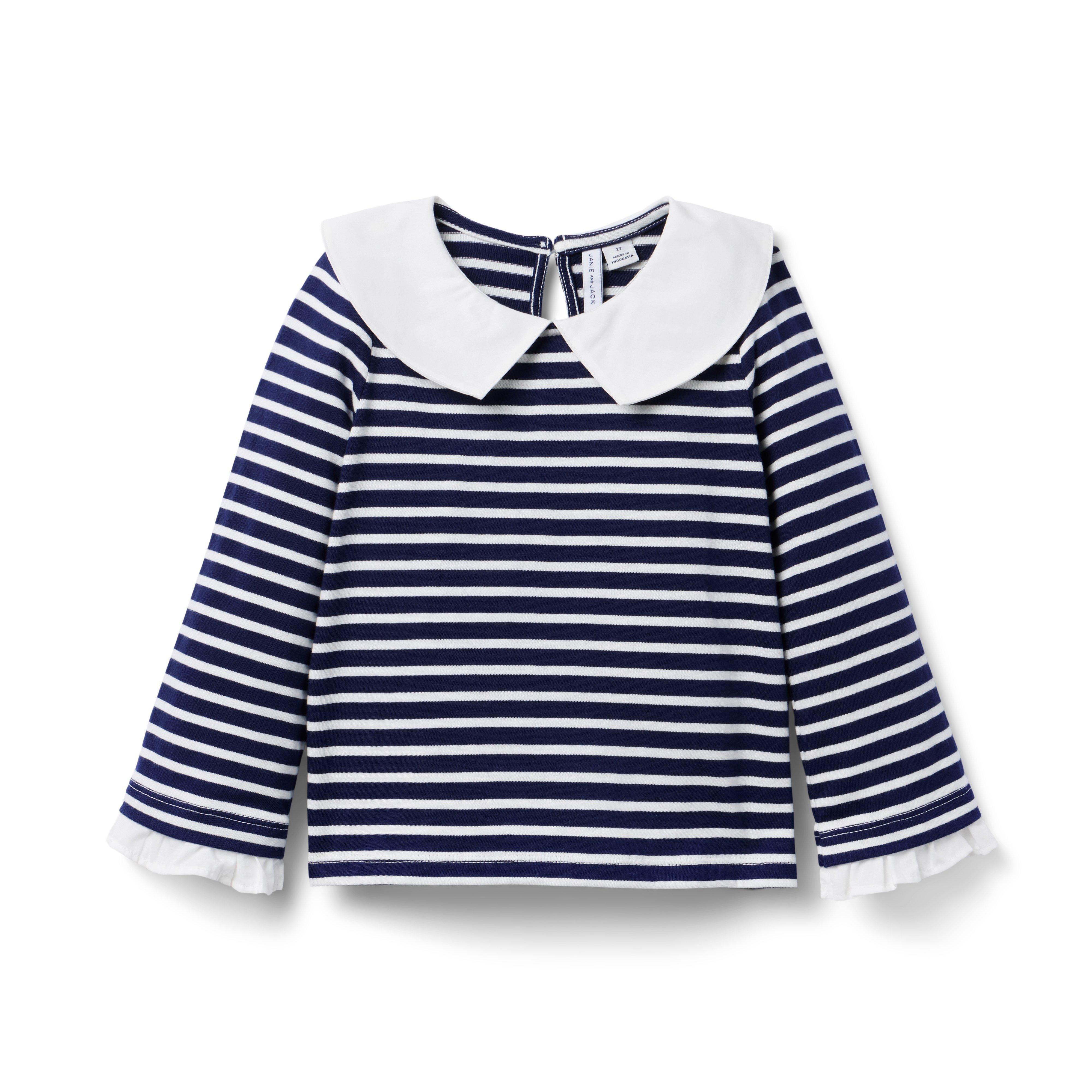 Striped Collared Top