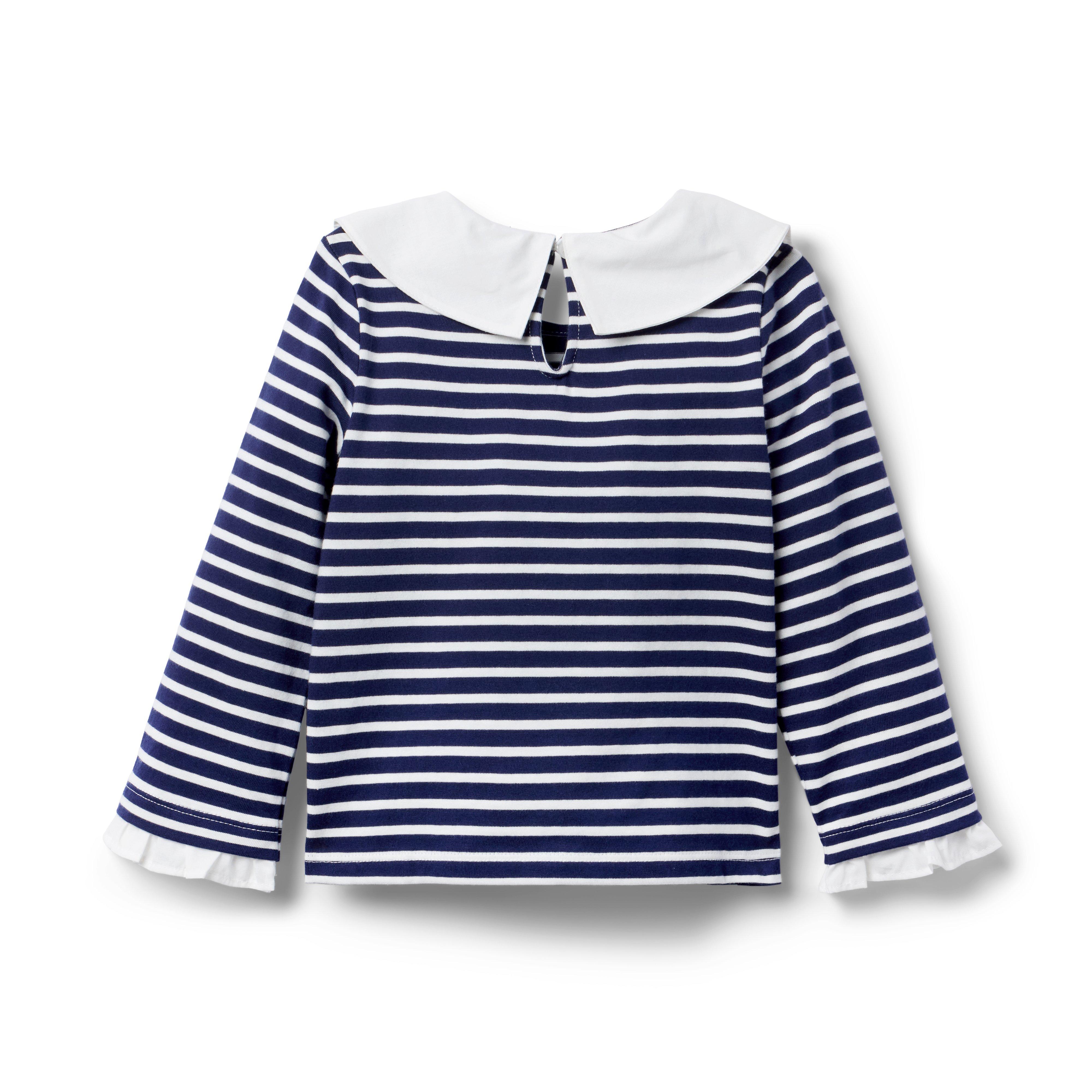 Striped Collared Top image number 1