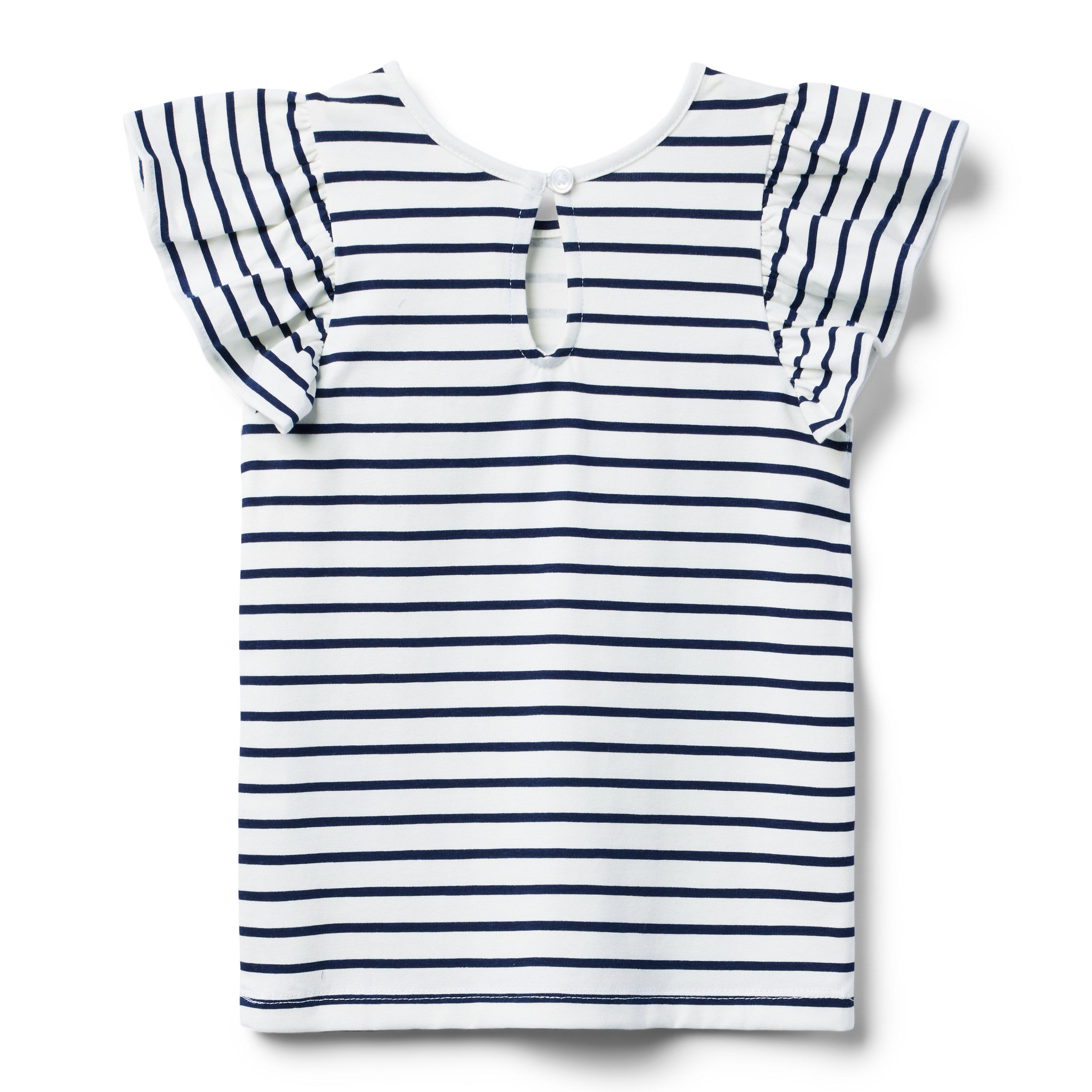 Striped Ruffle Sleeve Top image number 1