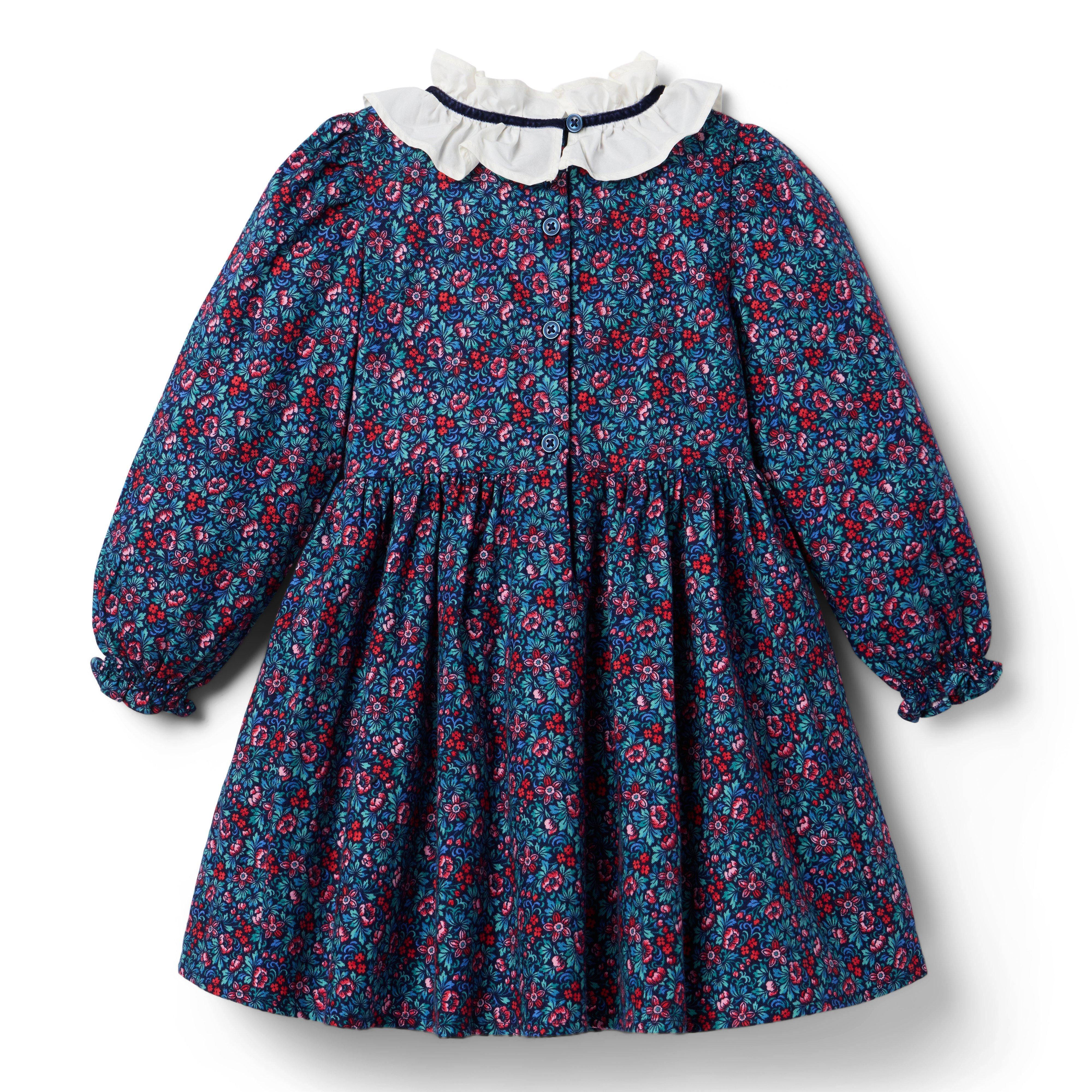 Ditsy Floral Ruffle Collar Dress image number 1