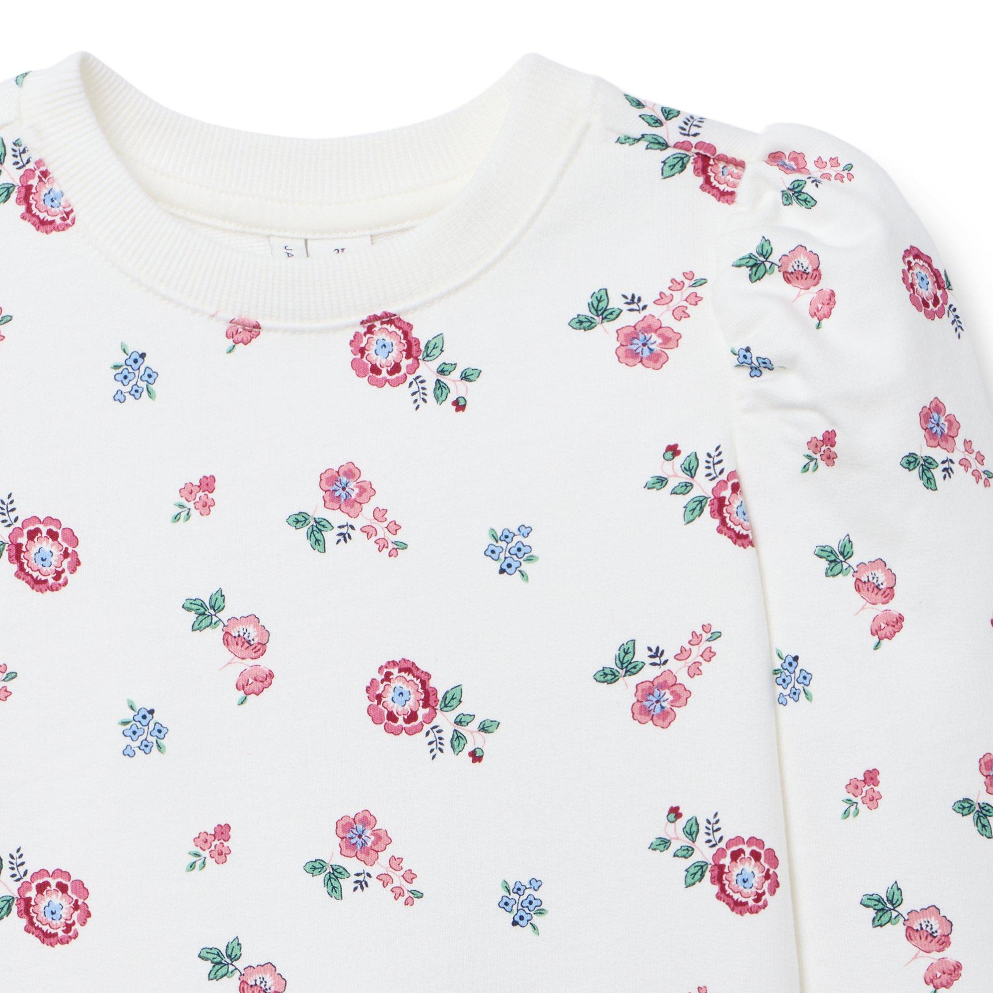 Floral Puff Sleeve Sweatshirt image number 1