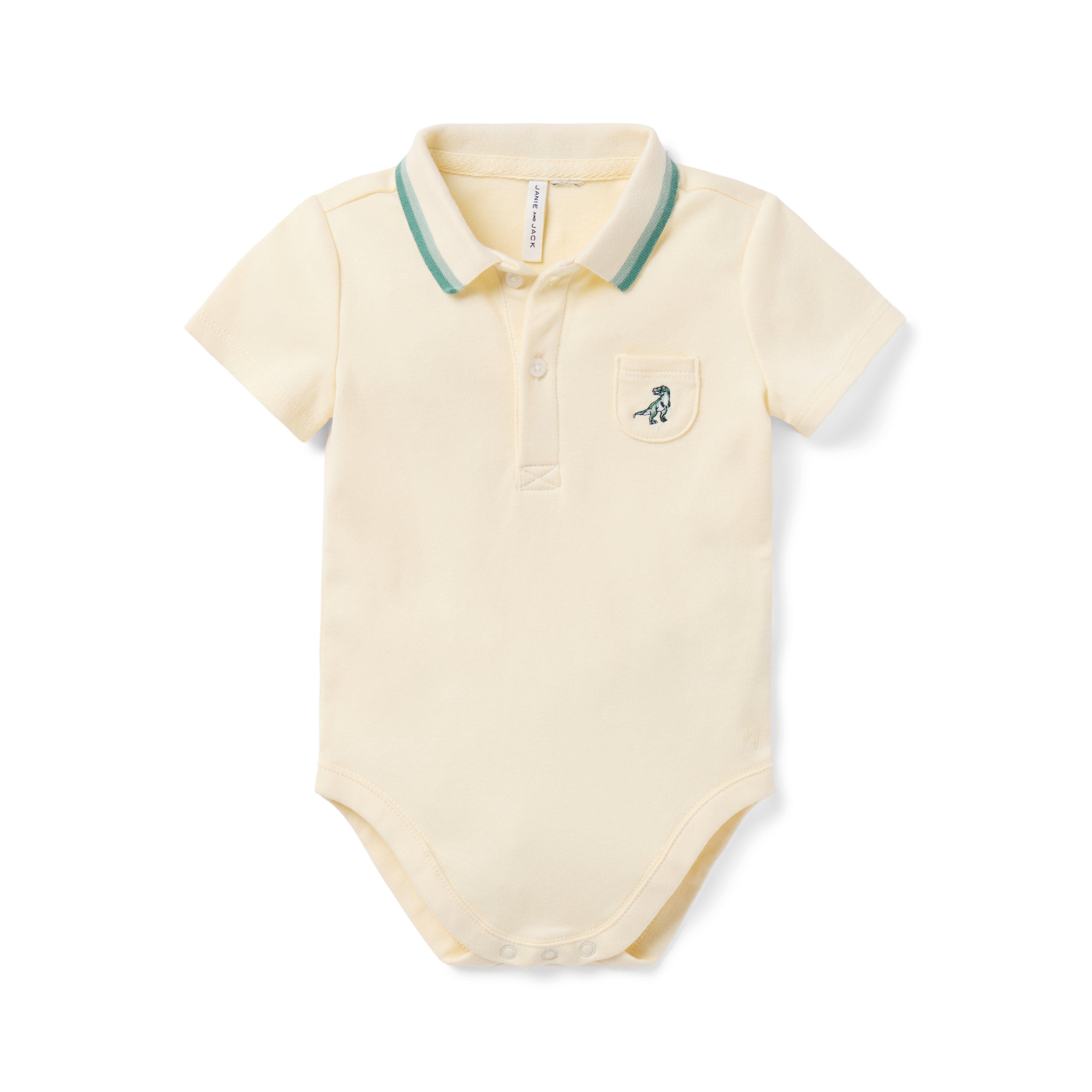 Baby Dinosaur Polo Bodysuit image number 0