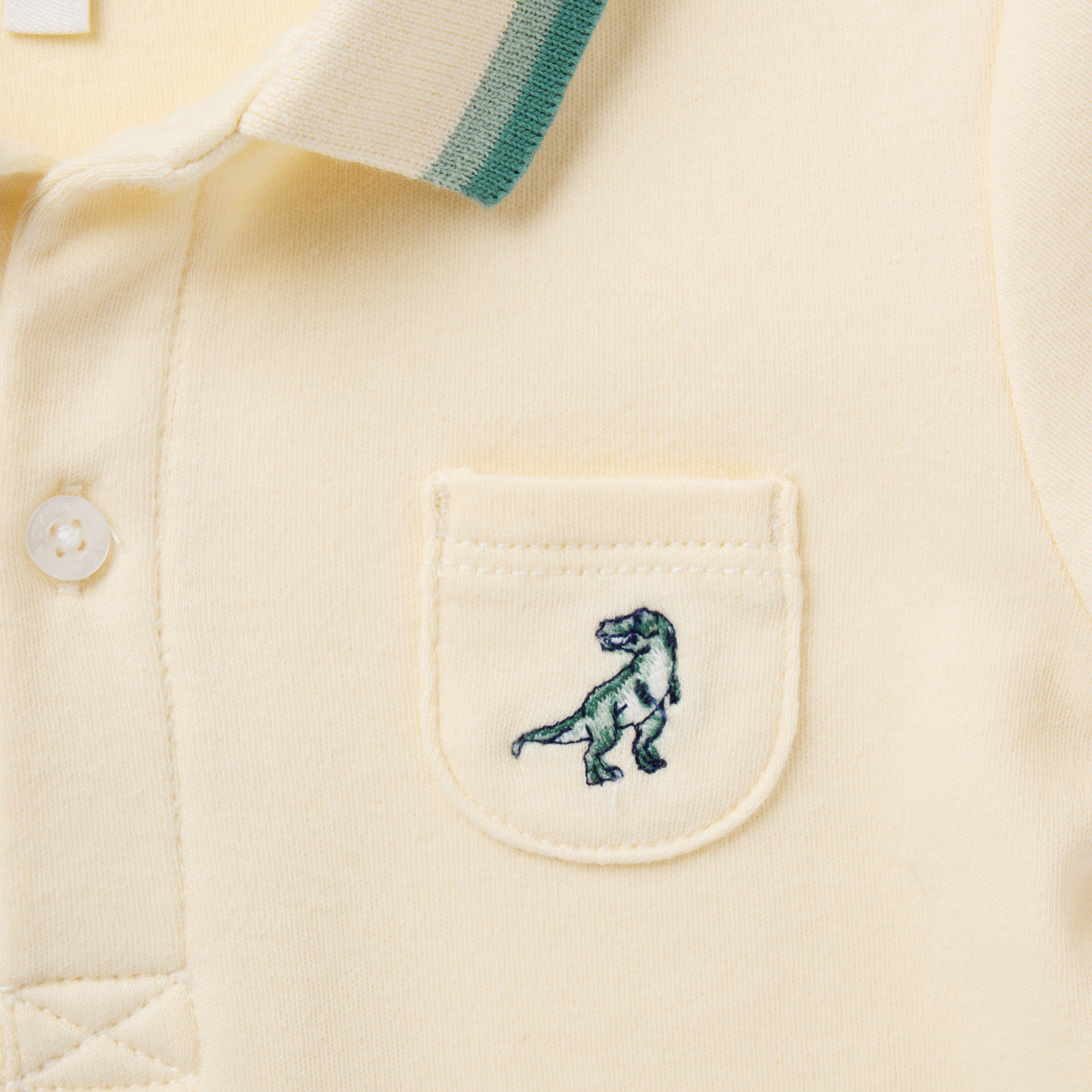 Baby Dinosaur Polo Bodysuit image number 1