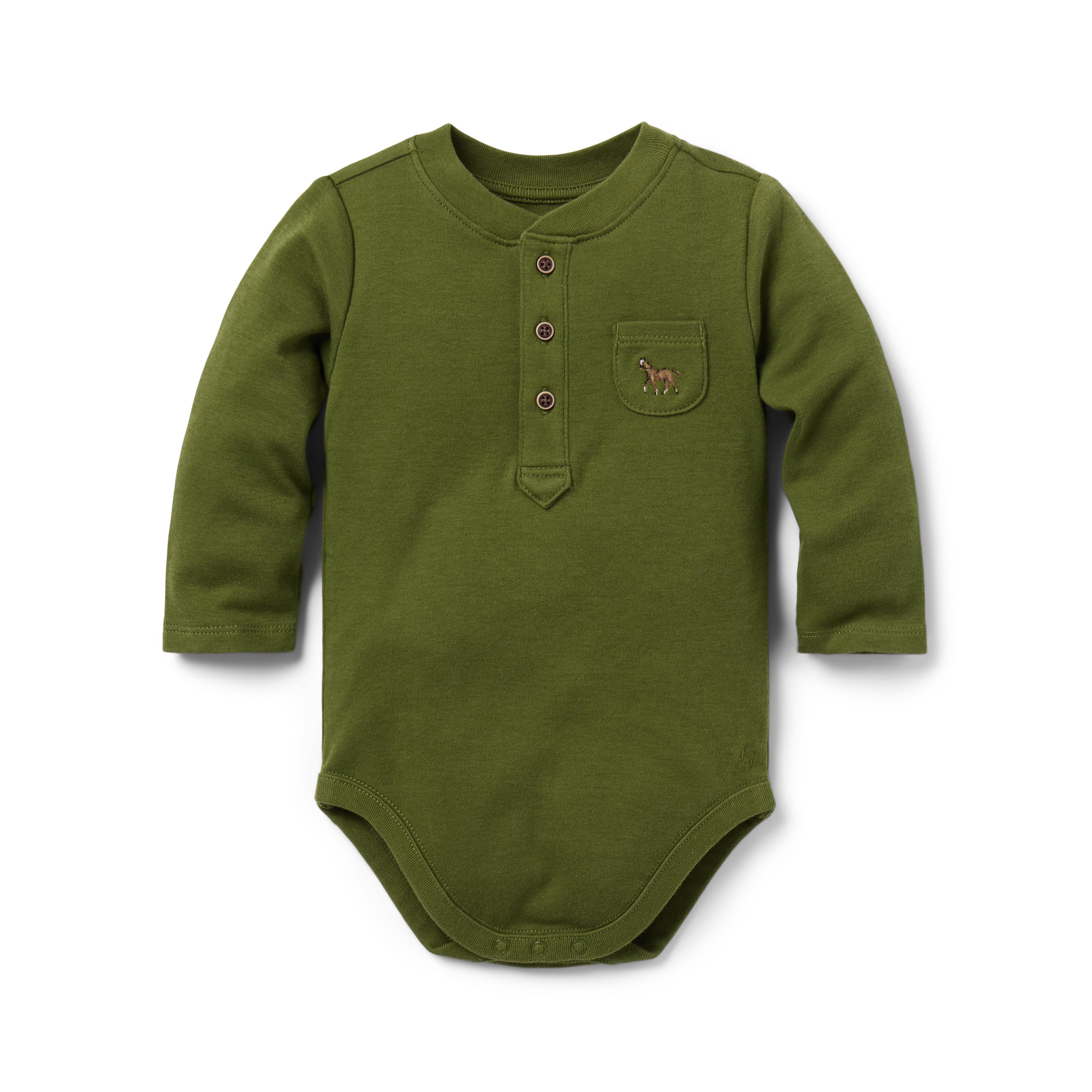 Baby Horse Henley Bodysuit