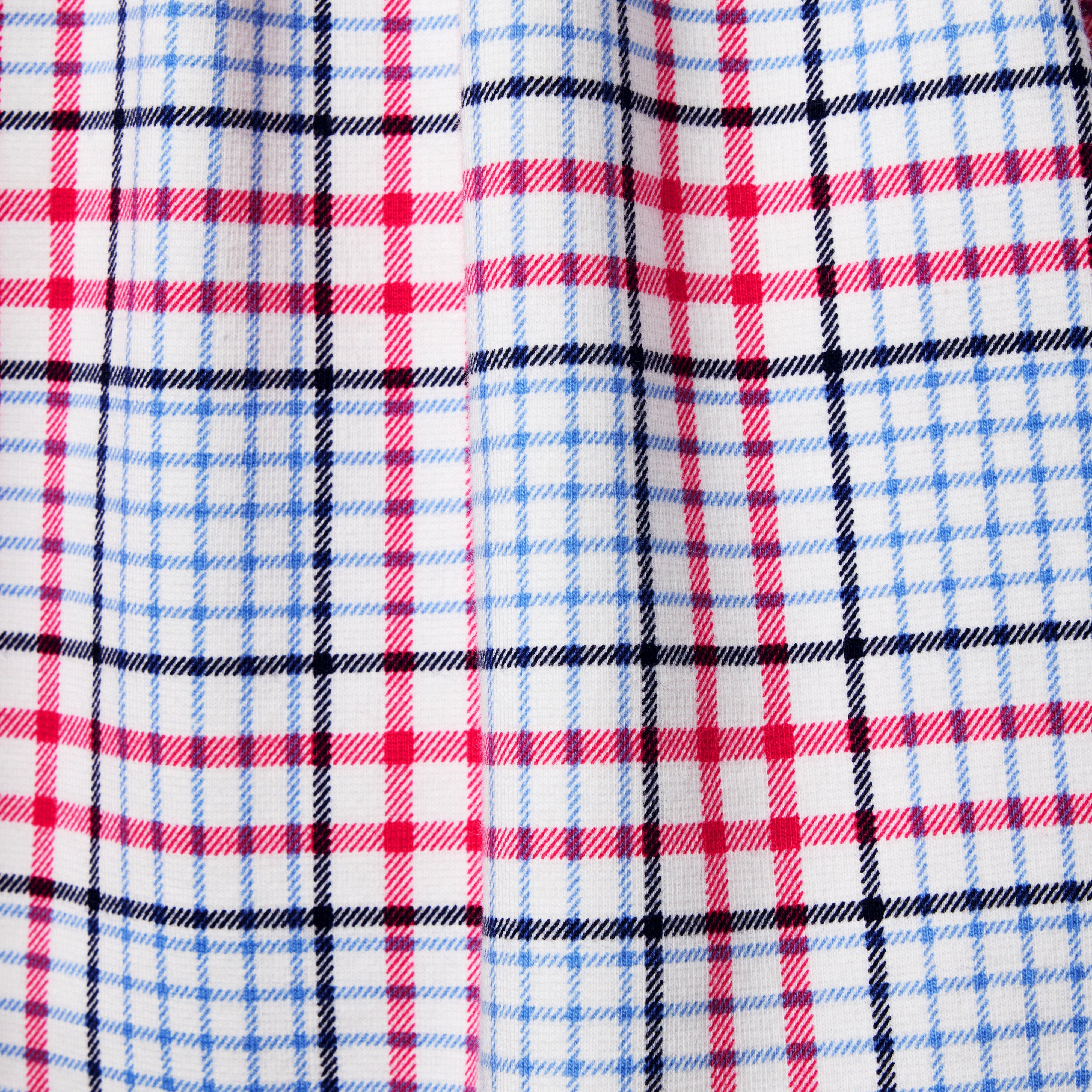 Plaid Ruffle Sleeve Ponte Dress image number 2
