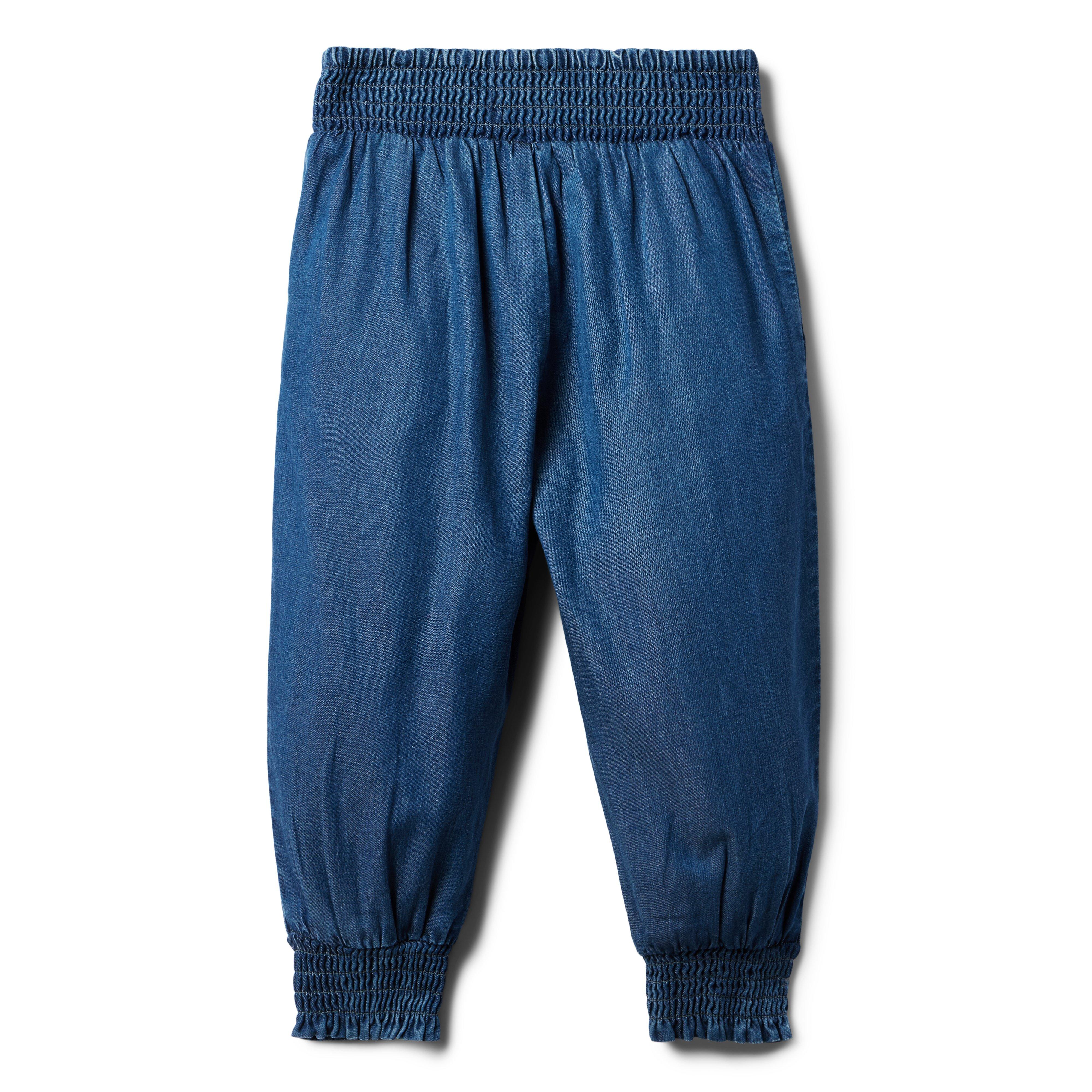 Smocked Jogger In Medium Wash image number 1