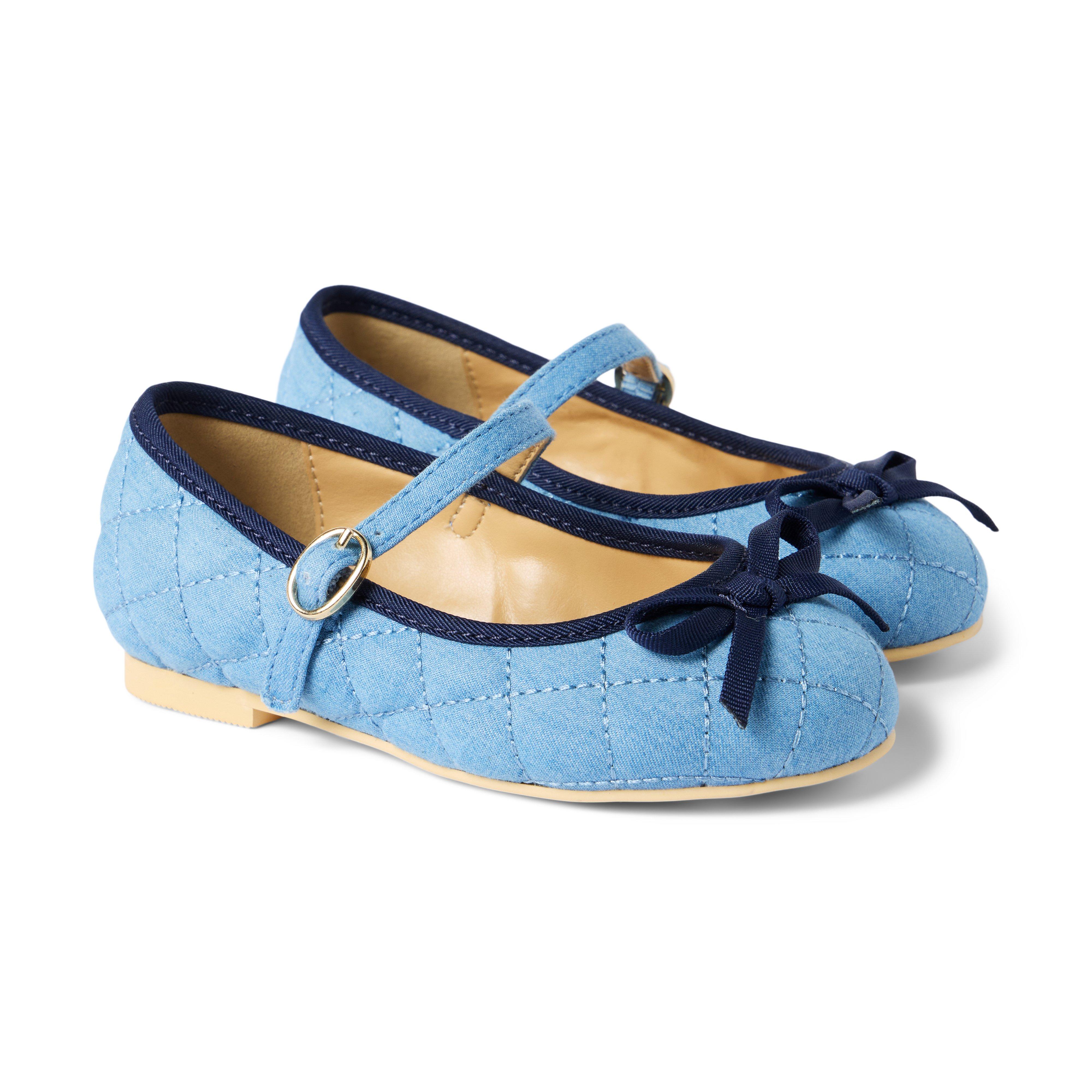 Quilted Denim Ballet Flat