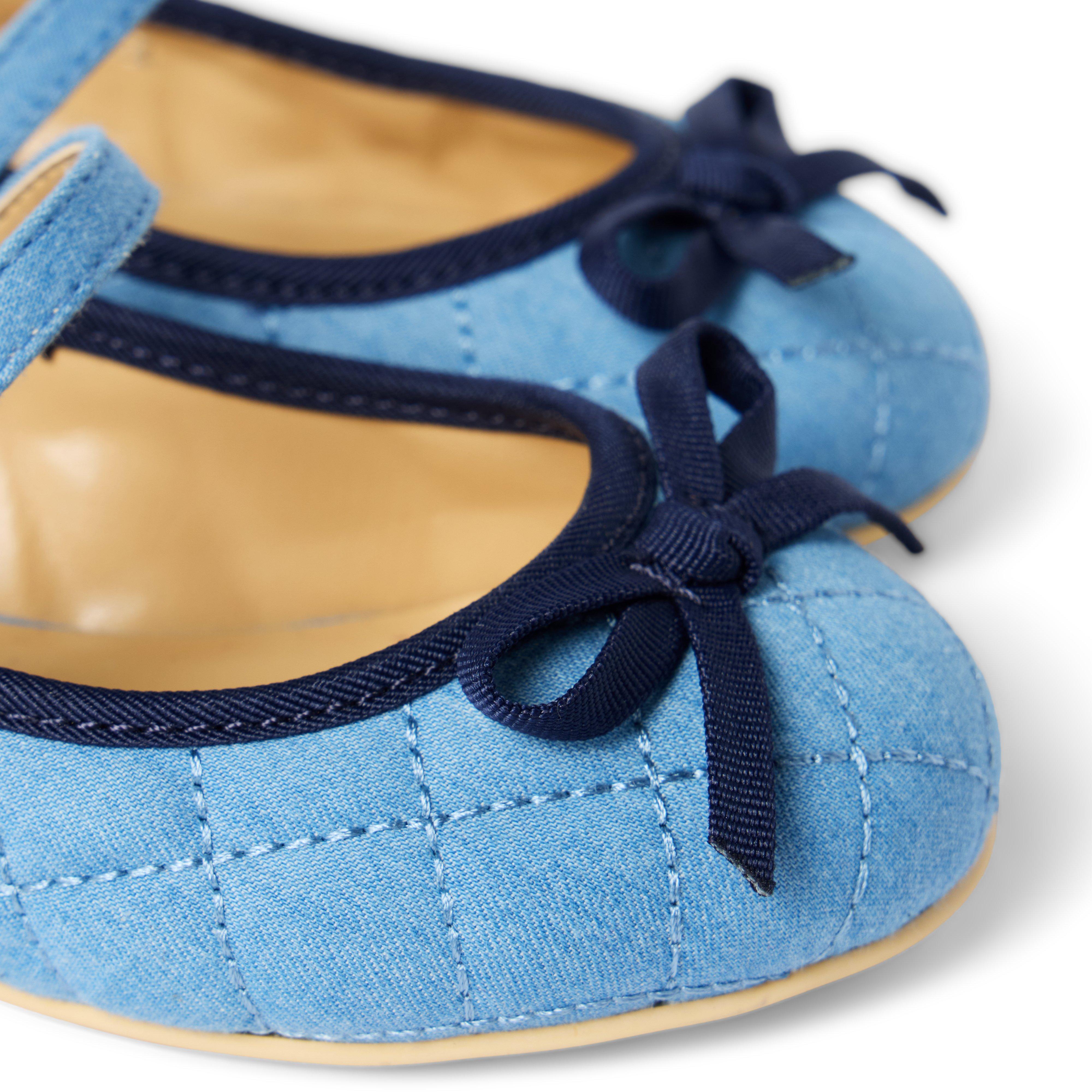 Quilted Denim Ballet Flat image number 1