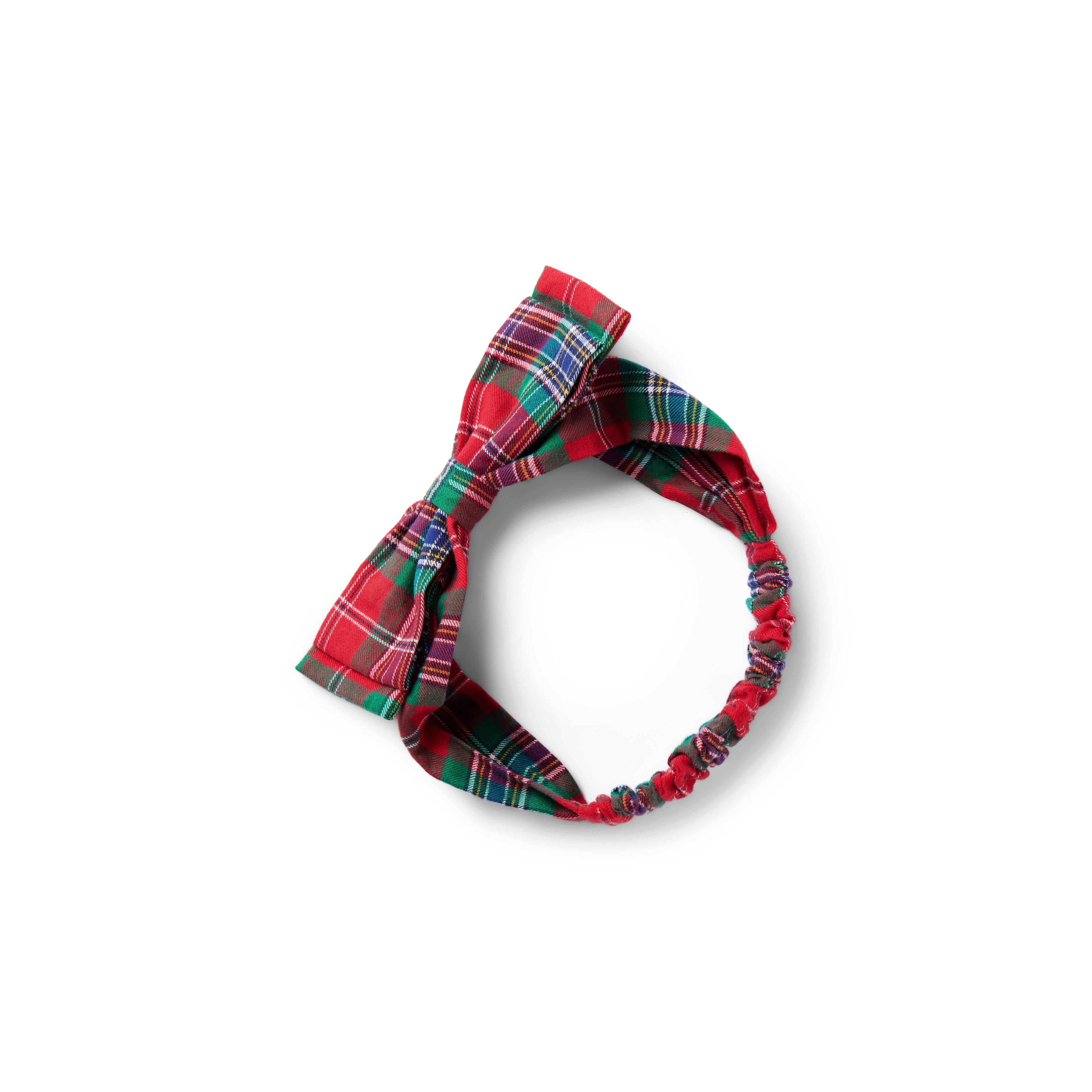 Baby Tartan Bow Soft Headband image number 0