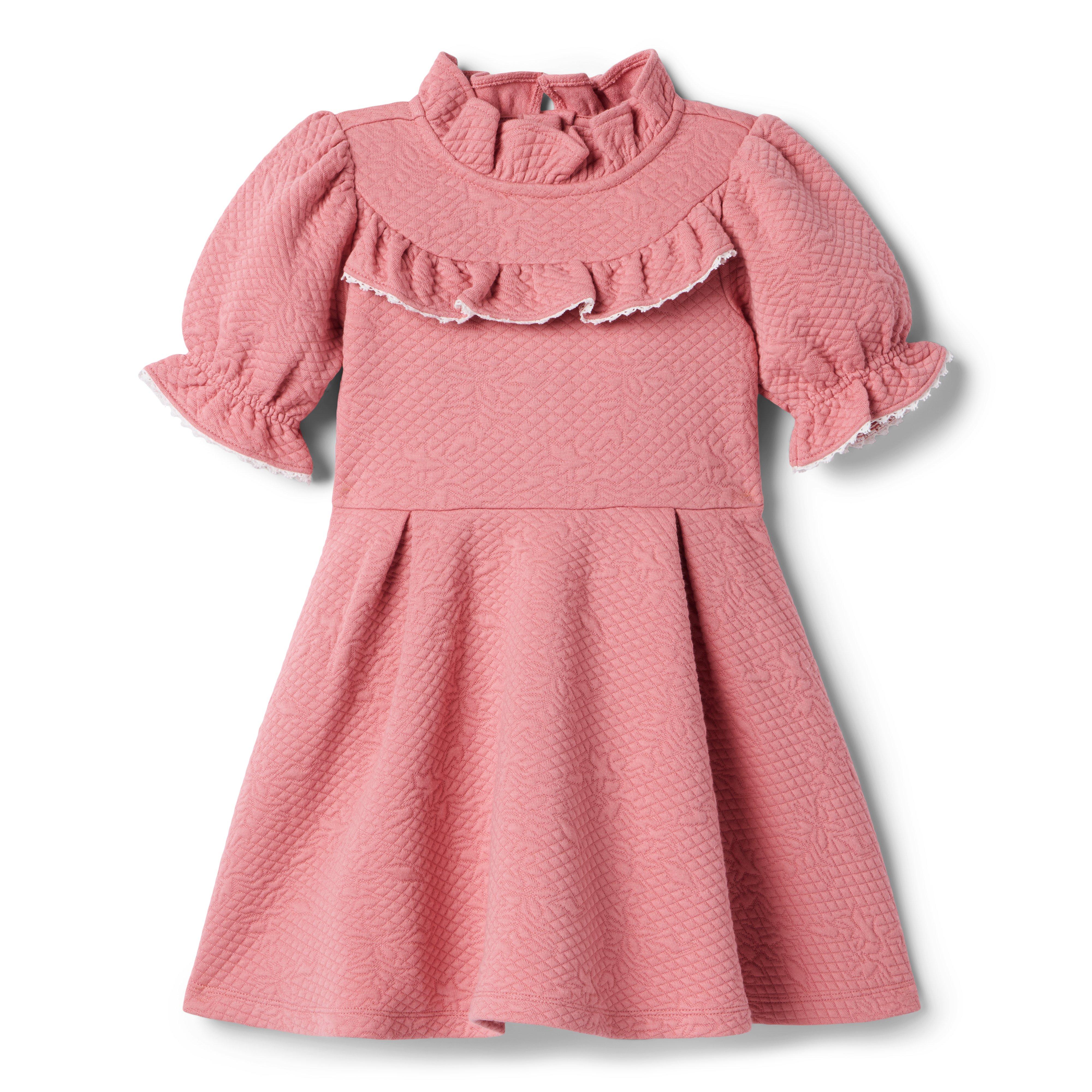 Ruffle Jacquard Dress