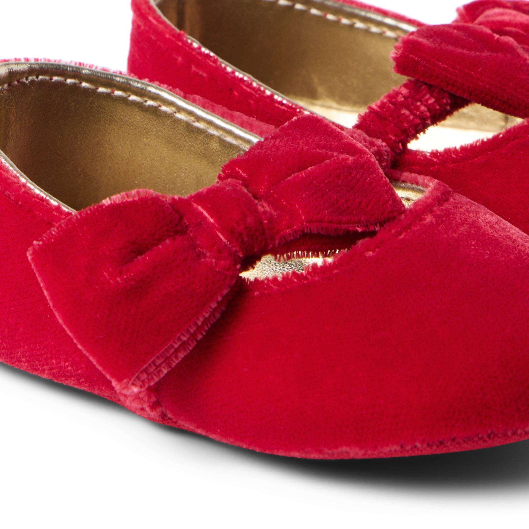 Red velvet baby shoes deals