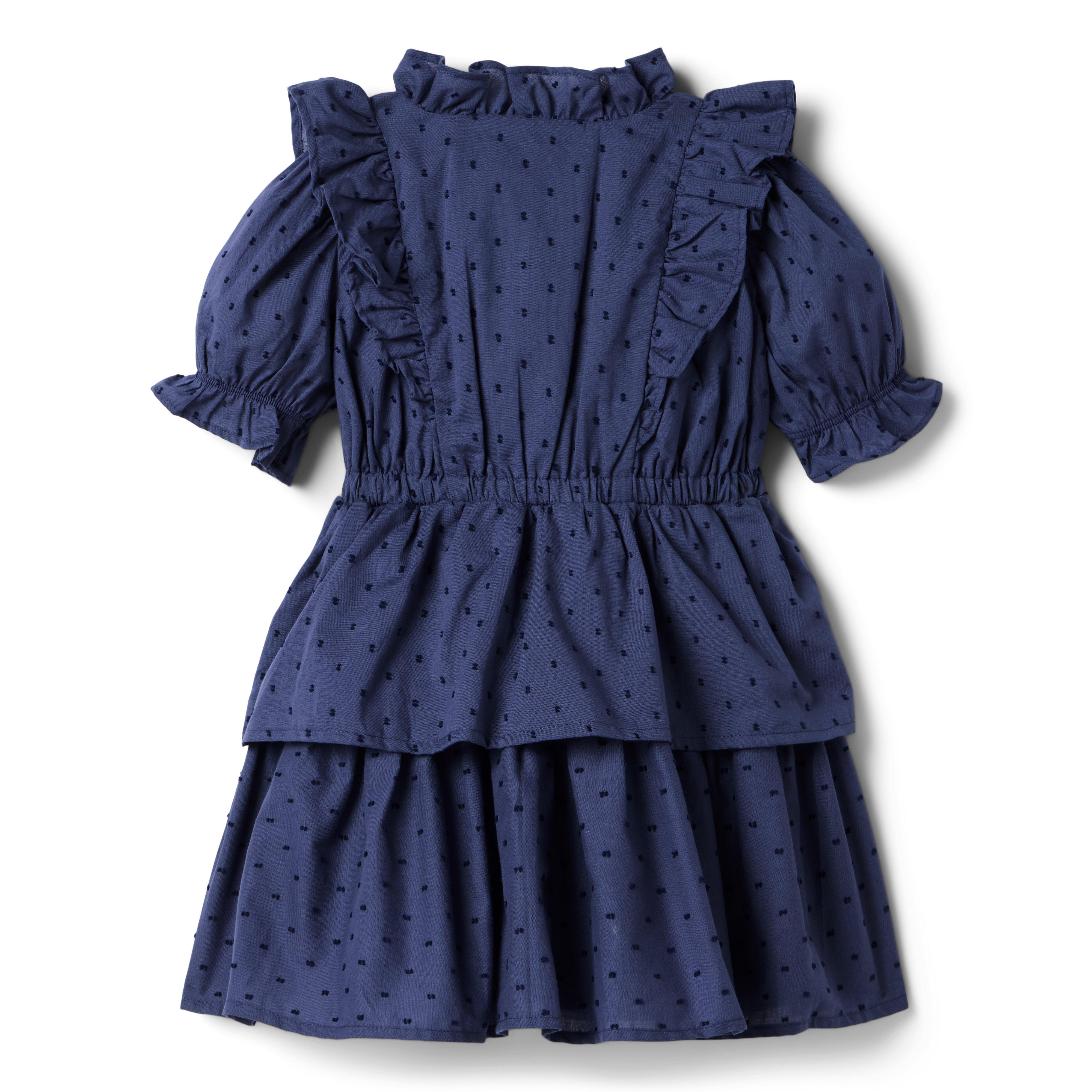 Textured Dot Tiered Dress image number 1