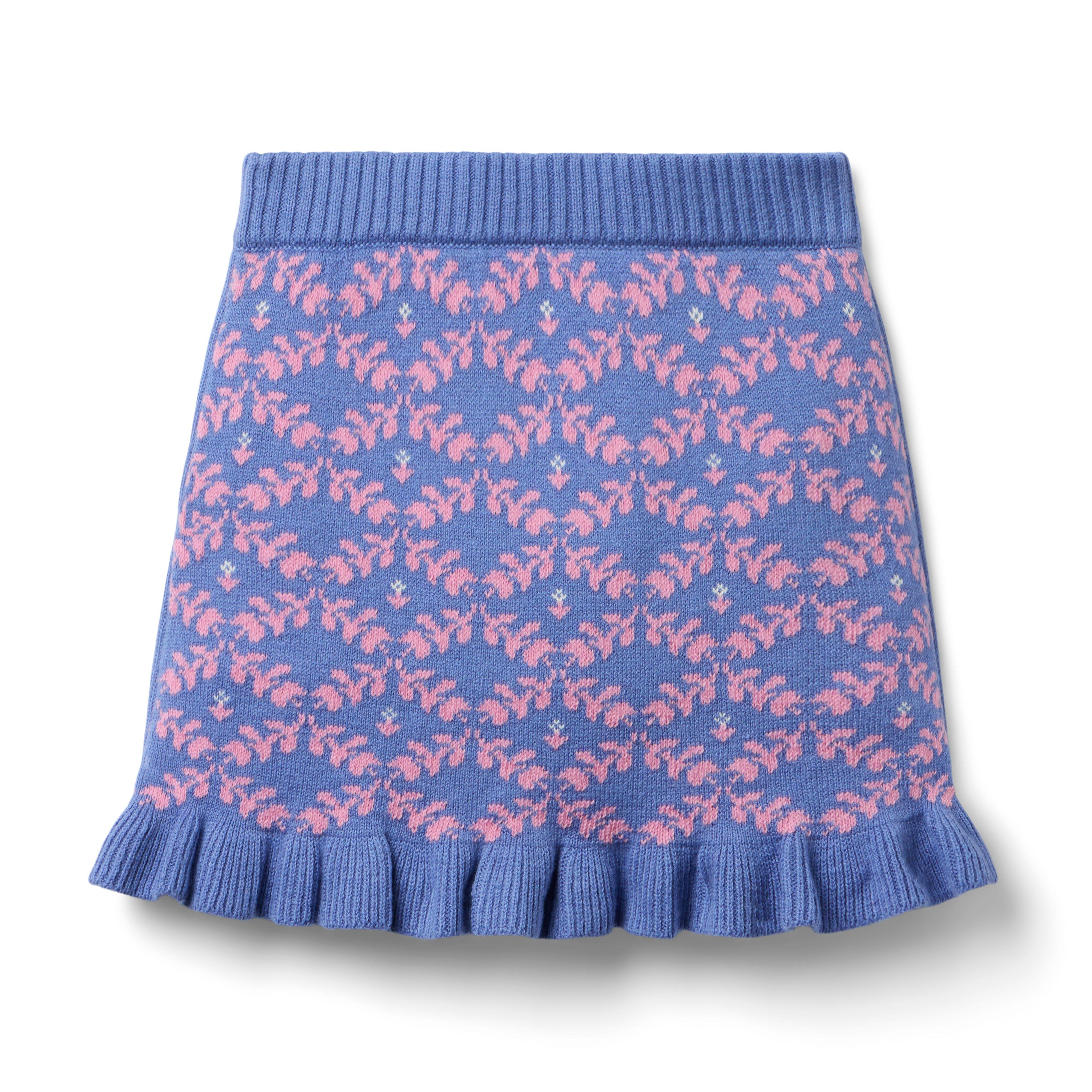 Girl Soft Blue Ruffle Hem Sweater Skirt by Janie and Jack