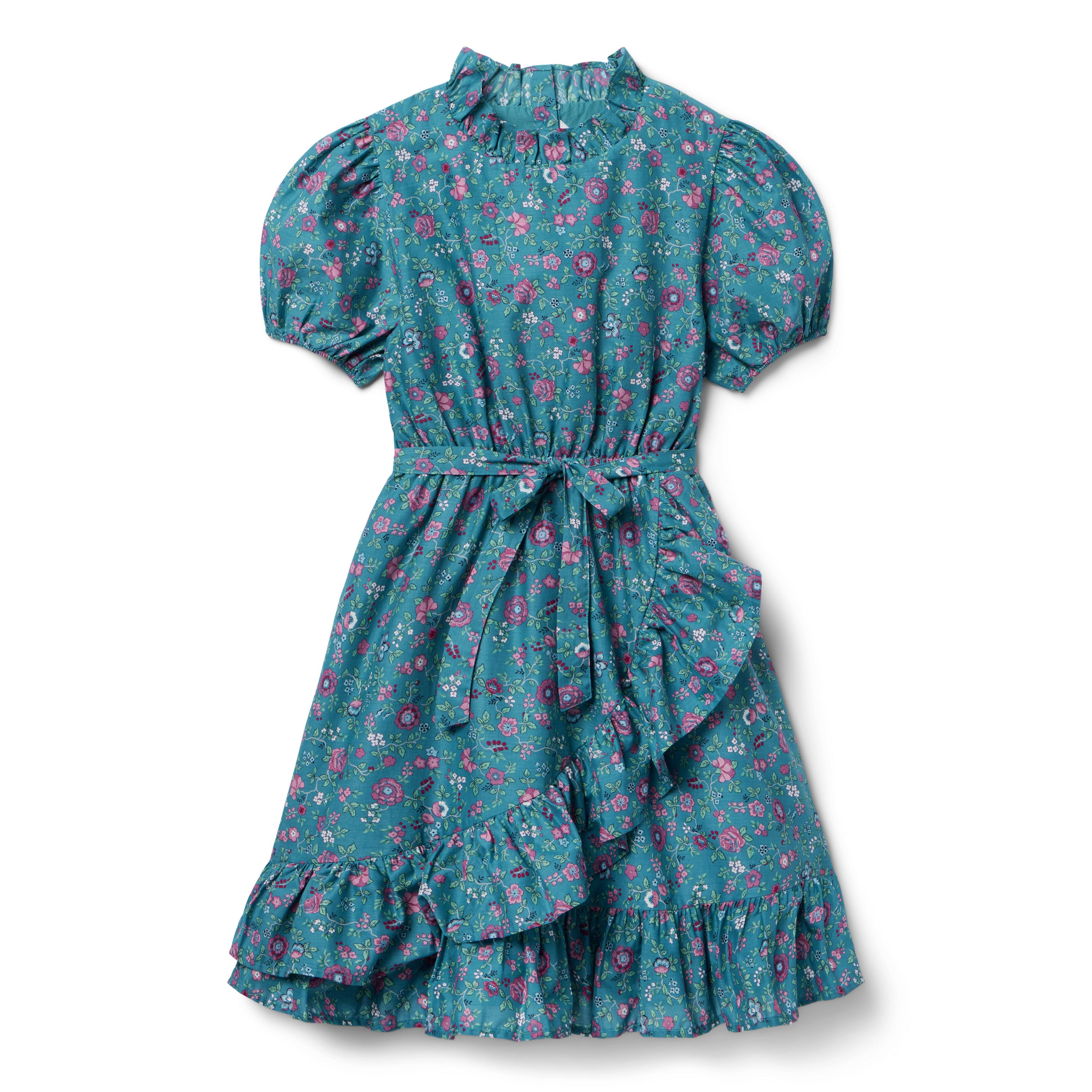 Floral Ruffle Wrap Dress image number 0